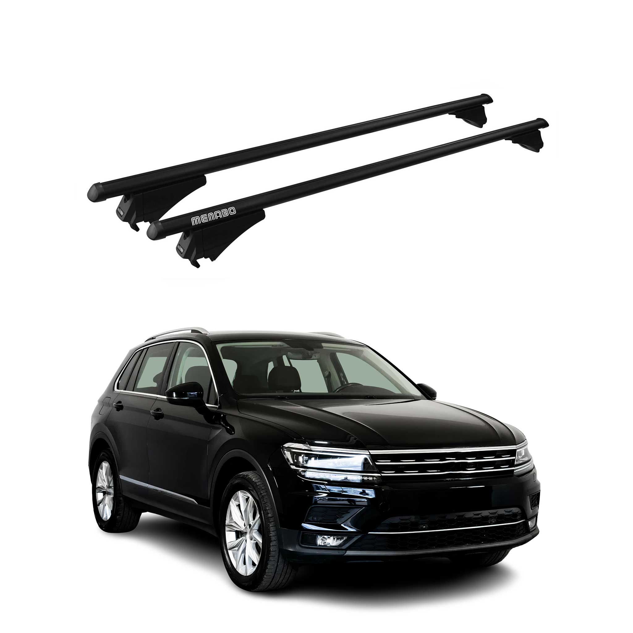 2018-2024 VW Tiguan Roof Rack Cross Bars Black