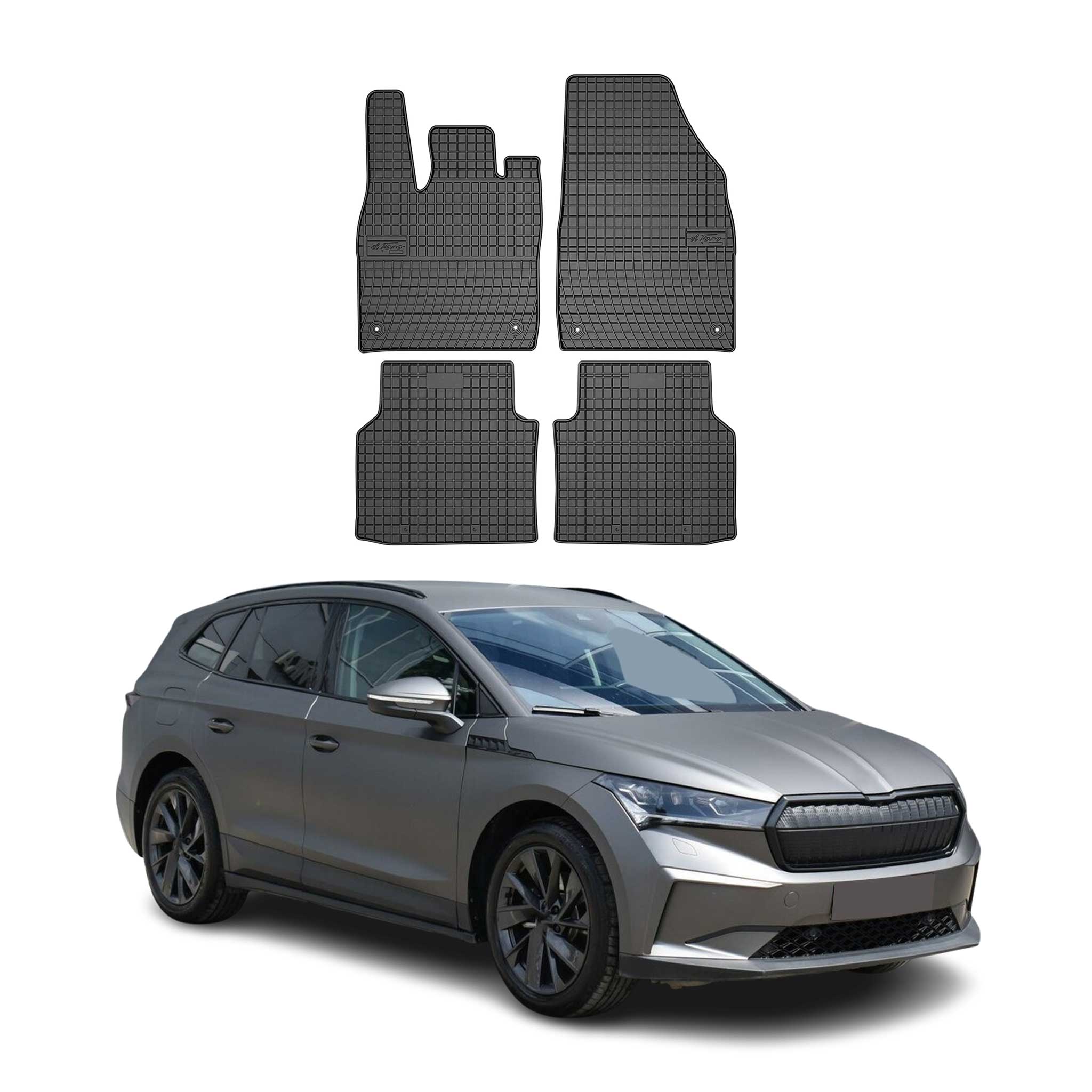 2022-2024 Audi Q4 e-tron Floor Mats Liners Full Set All Weather Rubber Black