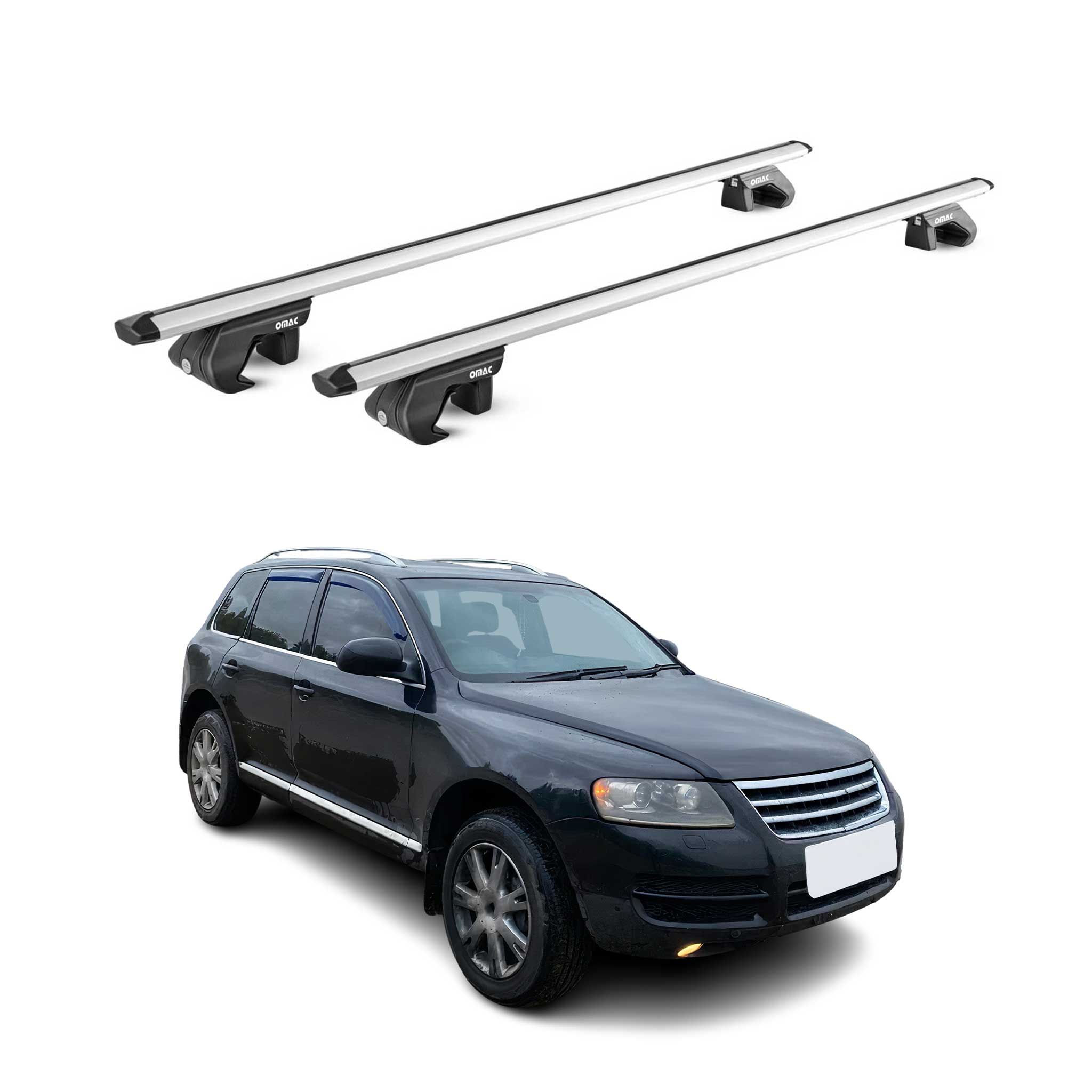 2004-2010 Volkswagen Touareg Roof Rack Cross Bars Luggage Carrier 2 Pcs