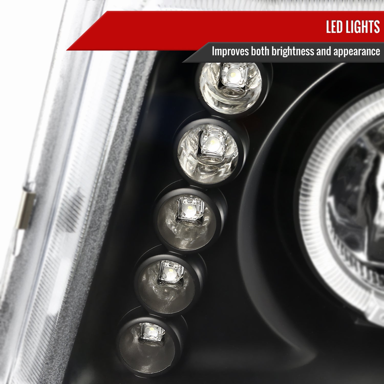 2004-2012 Chevy Colorado/ GMC Canyon Dual Halo Projector Headlights Matt Black