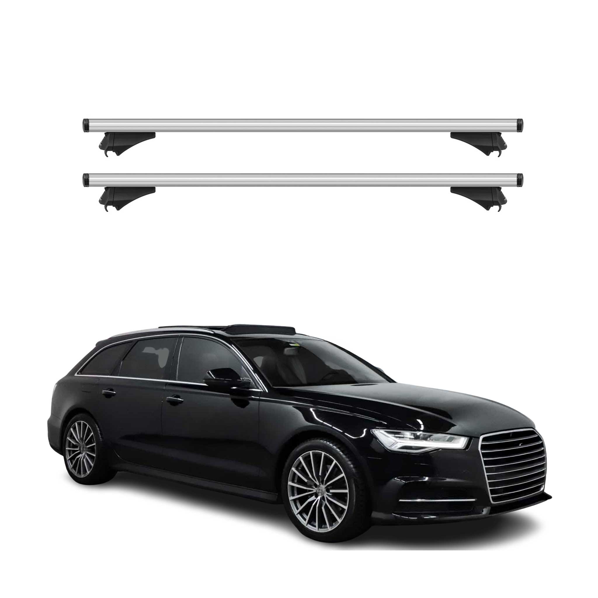 2015-2018 Audi A6 Avant Roof Rack Cross Bars Silver