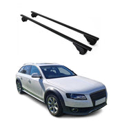 Roof Racks Cross Bars Carrier Durable for Audi A4 B8 Wagon 2008-2012 Black 2Pcs