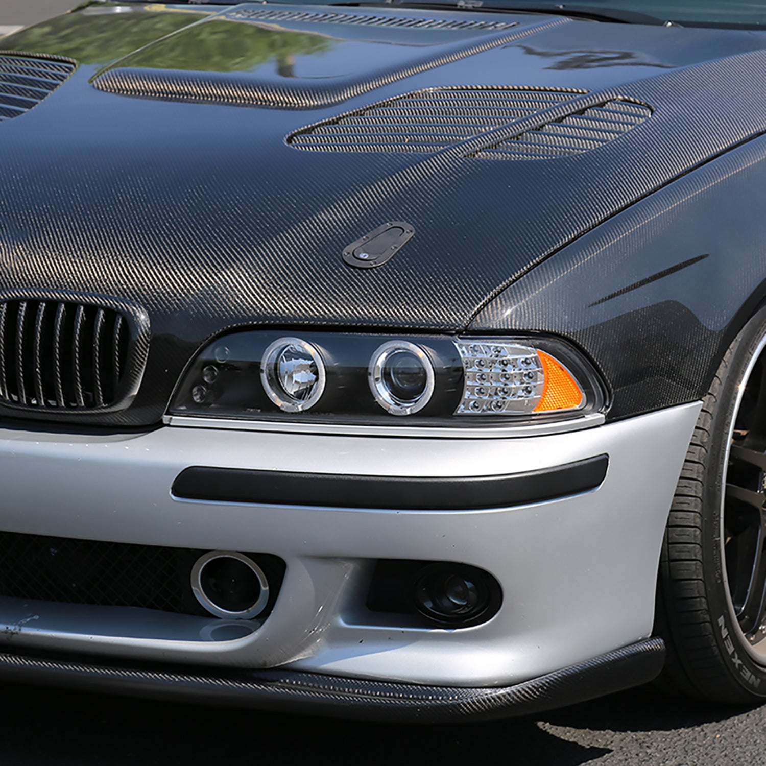 2001-2003 BMW E39 5 Series Dual Halo Headlights LED Signal Lights Black