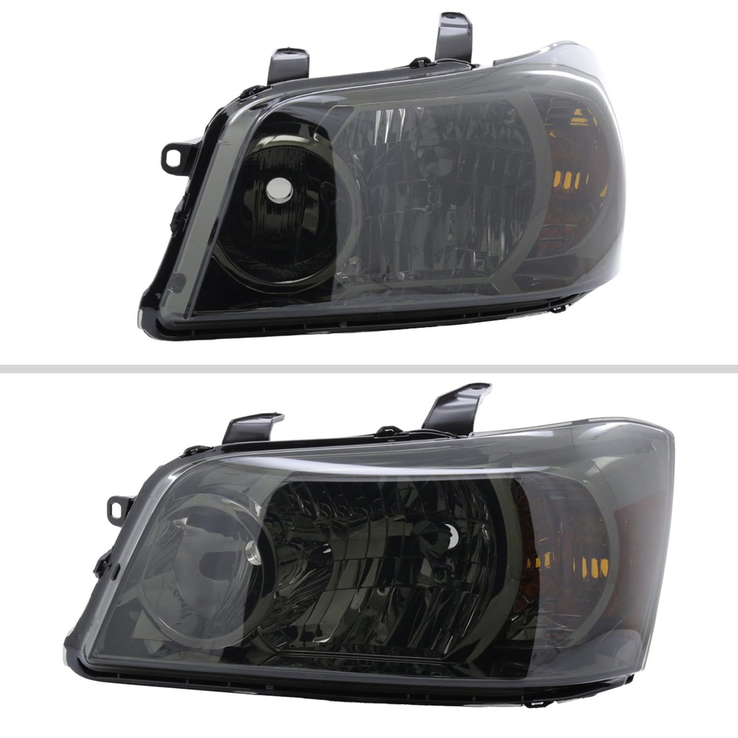 2004-2007 Toyota Highlander Factory Style Headlights Chrome/Smoke Lens