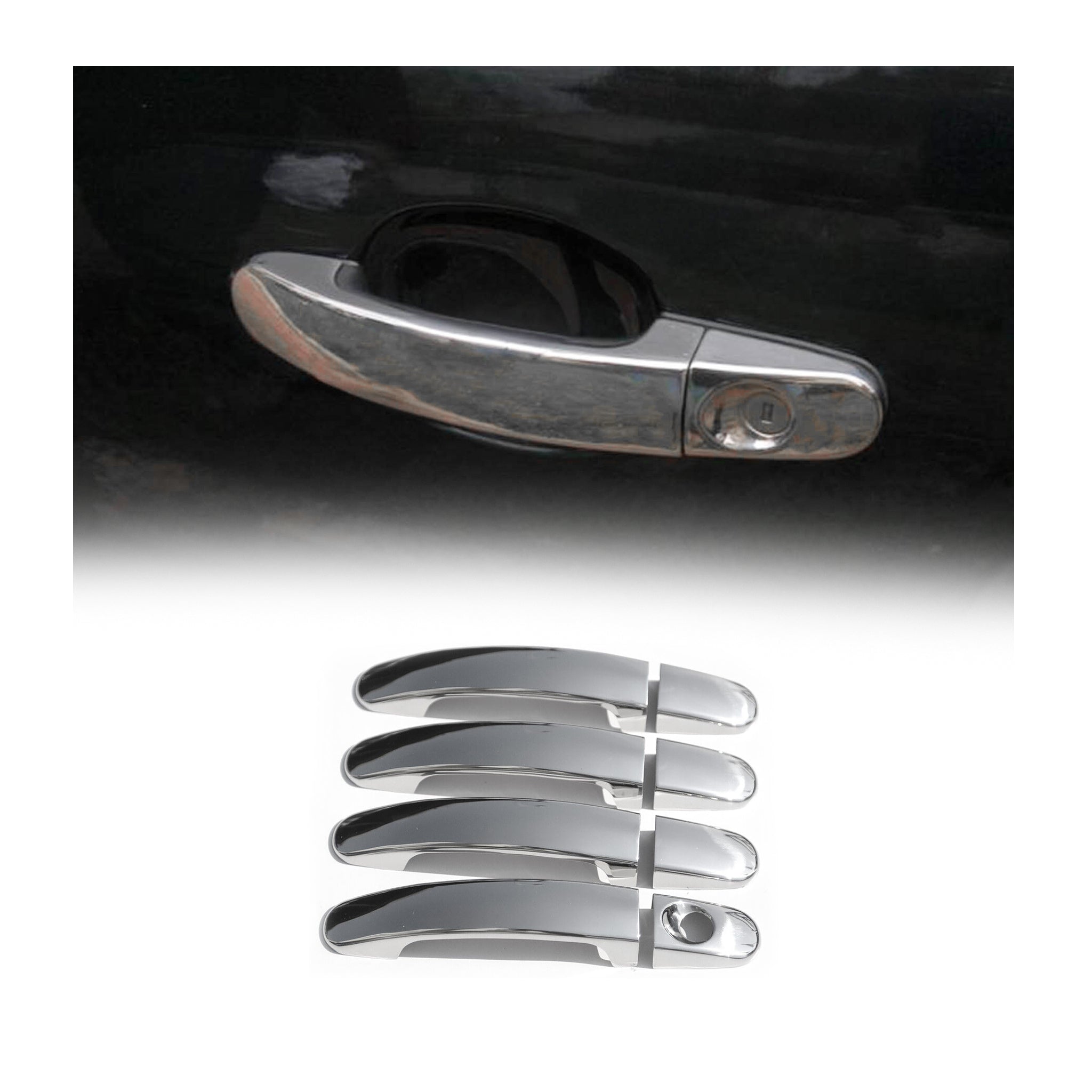 2013-2019 Ford Escape Car Door Handle Cover Protector Stainless Steel Chrome 8 Pcs