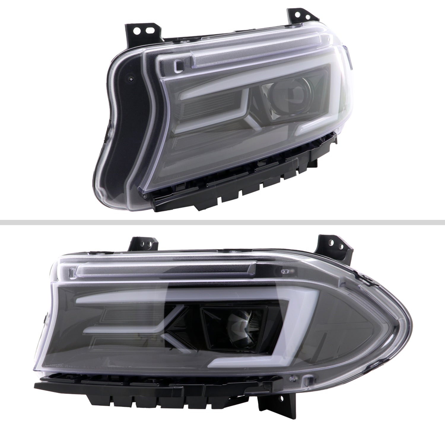 2015-2023 Dodge Charger LED Projector Headlights LED Turn Signal Jet Black