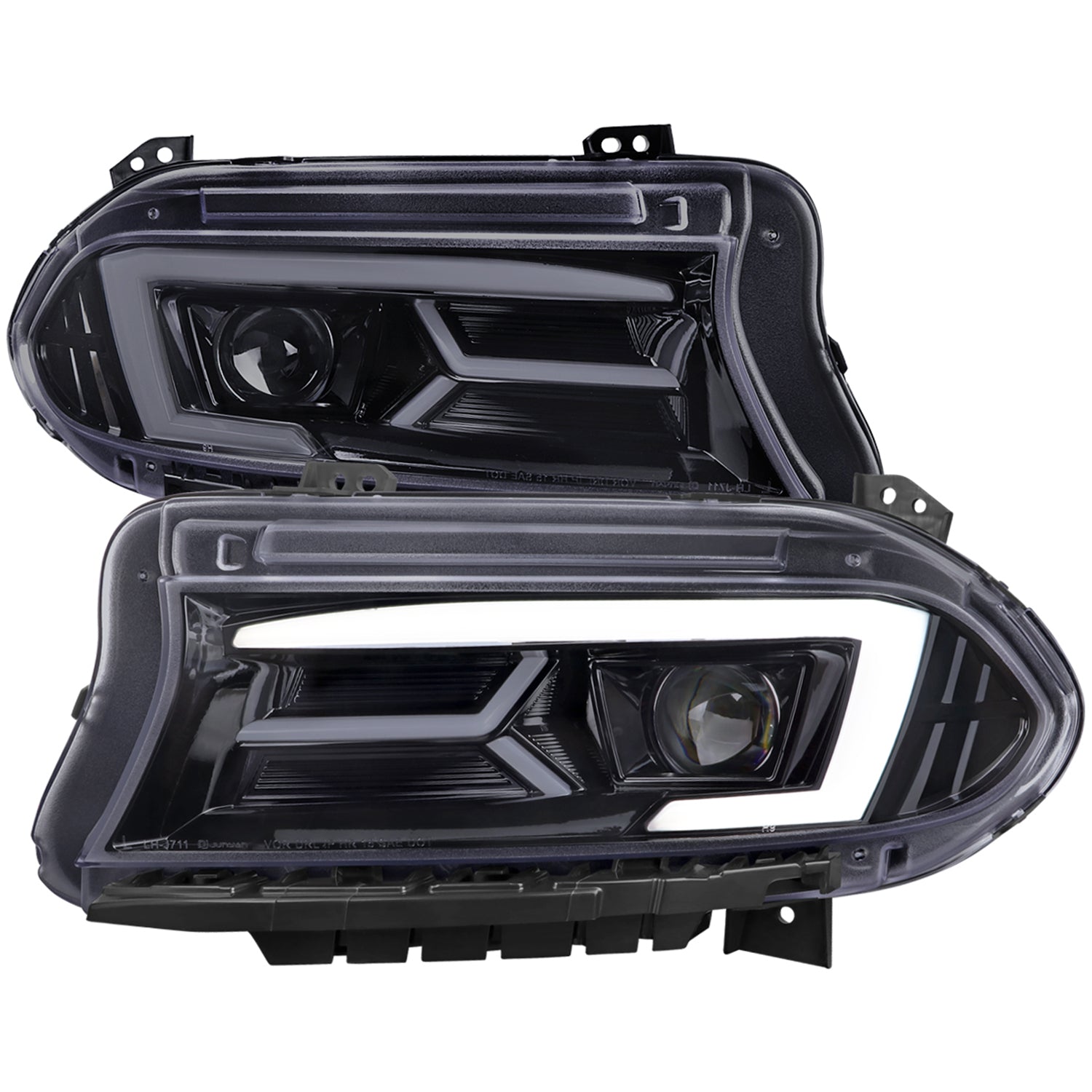 2015-2023 Dodge Charger LED Projector Headlights LED Turn Signal Smoke