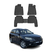 2007-2010 Hyundai Santa Fe 2.gen Pre-Facelift Floor Mats Liners Full Set All Weather Black