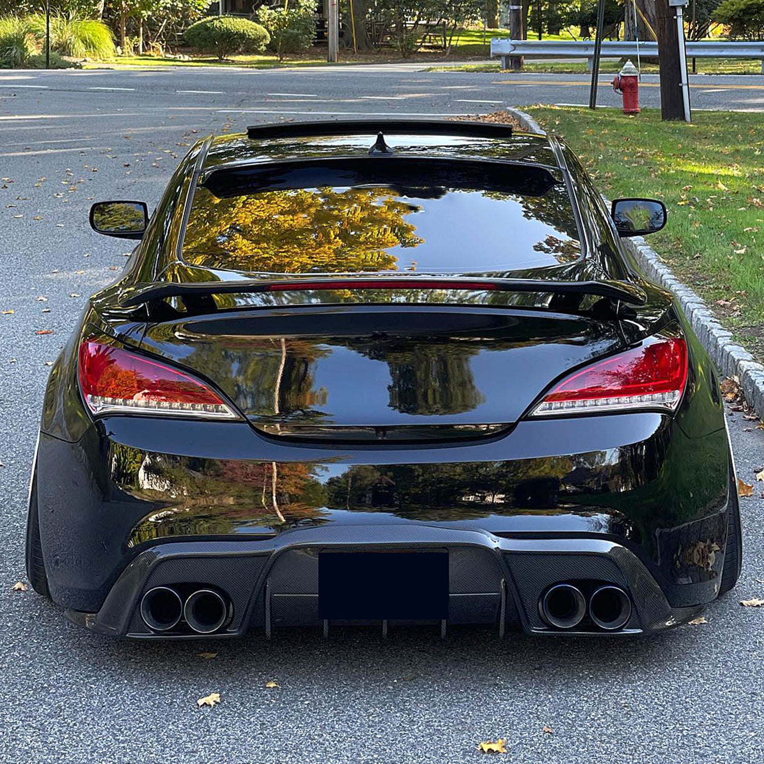 2010-2016 Hyundai Genesis Coupe White Bar LED Tail Lights Chrome/Red