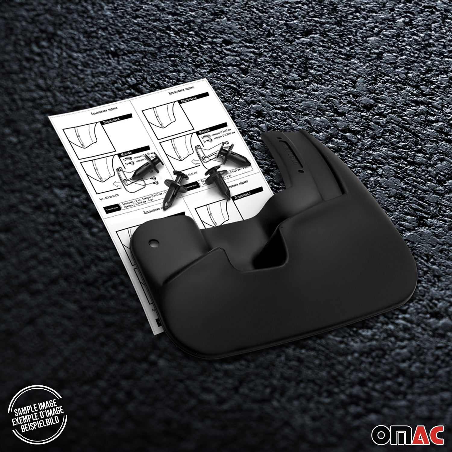 2012-2019 Fiat 500 Rear Mud Guards Splash Mud Flaps Black 2 Pcs