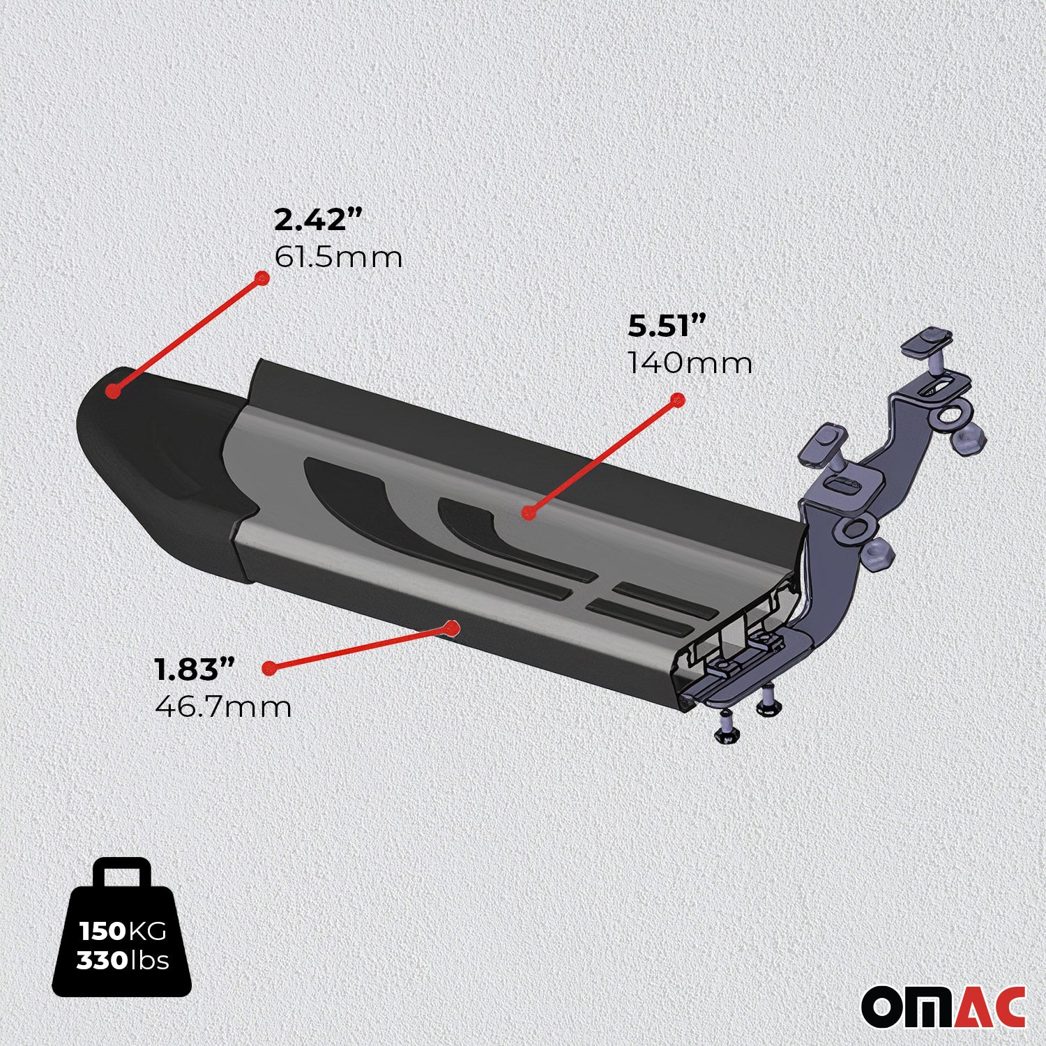 2007-2021 Toyota Tundra CrewMax Cab Nerf Bar Side Step Running Boards Alu 2x