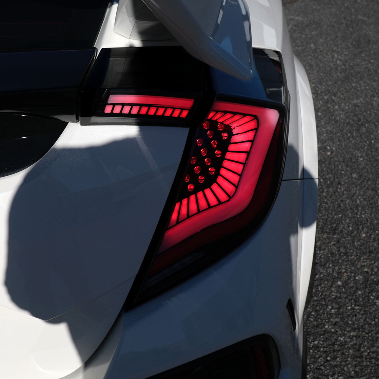 2017-2021 Honda Civic Hatchback LED Sequential Signal Tail Lights Black/Smoke