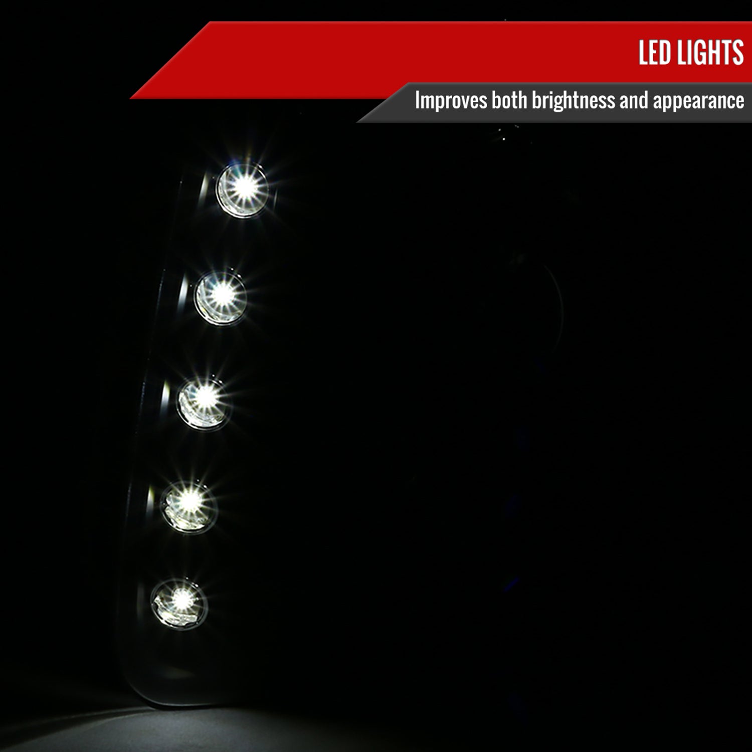 2007-2014 GMC Yukon/Yukon XL 1500/2500 Projector Headlights Matte Black/Clear