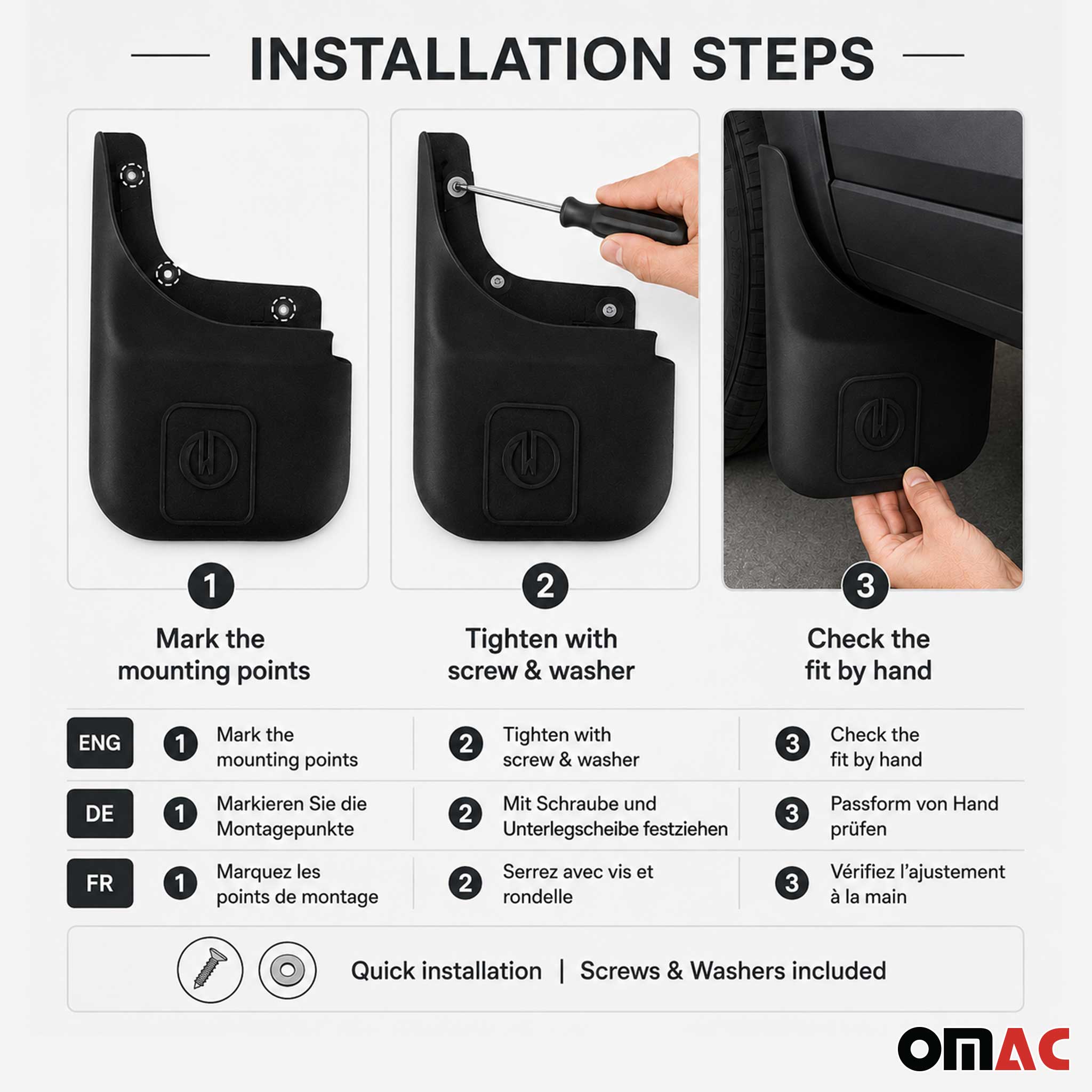2023-2025 Dodge Hornet Mud Guards Splash Mud Flaps Black 2Pcs
