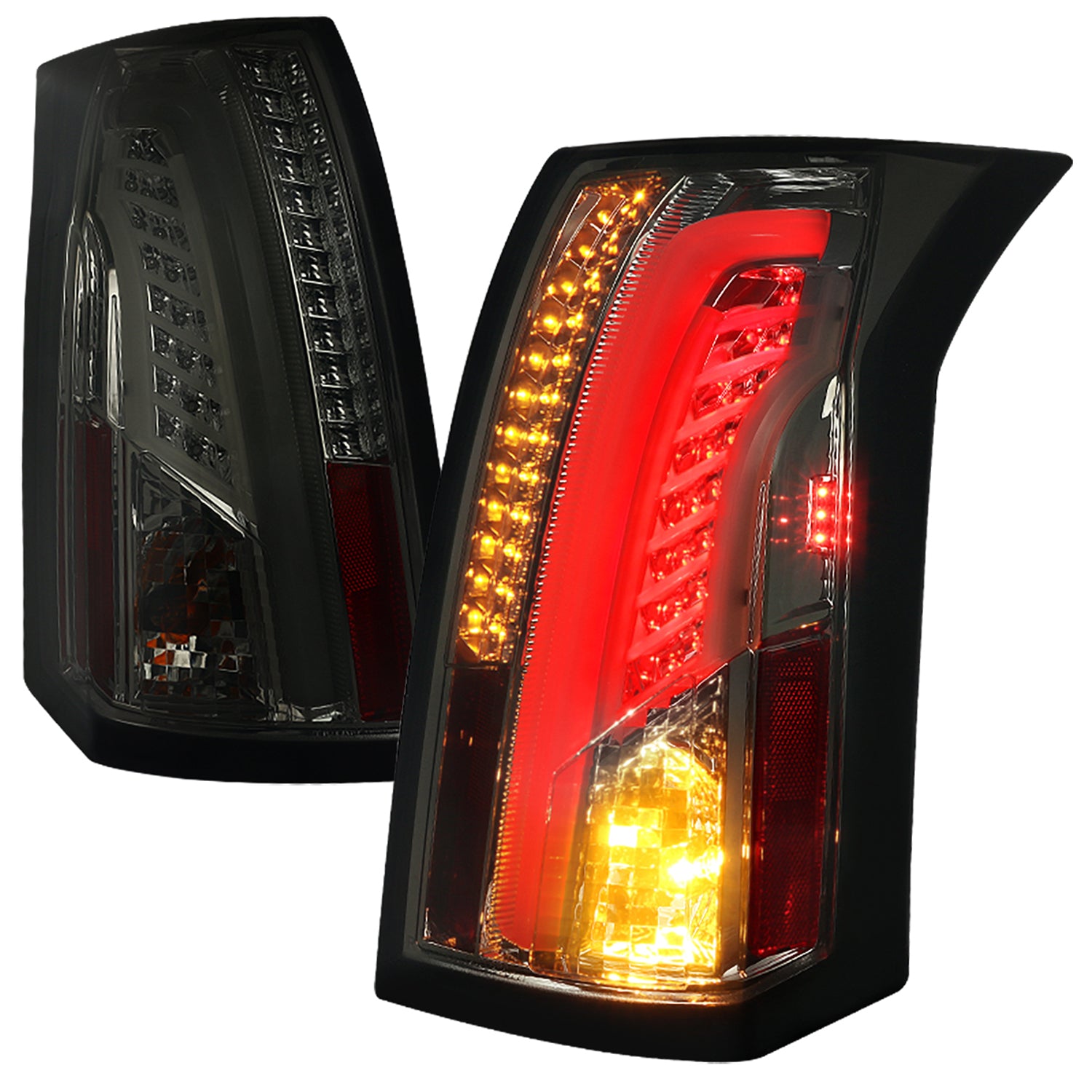 2003-2007 Cadillac CTS LED Tail Lights Chrome Housing/Smoke Lens