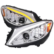 2015-2018 Mercedes-Benz C-Class W205 Full LED Headlights Signal Chrome
