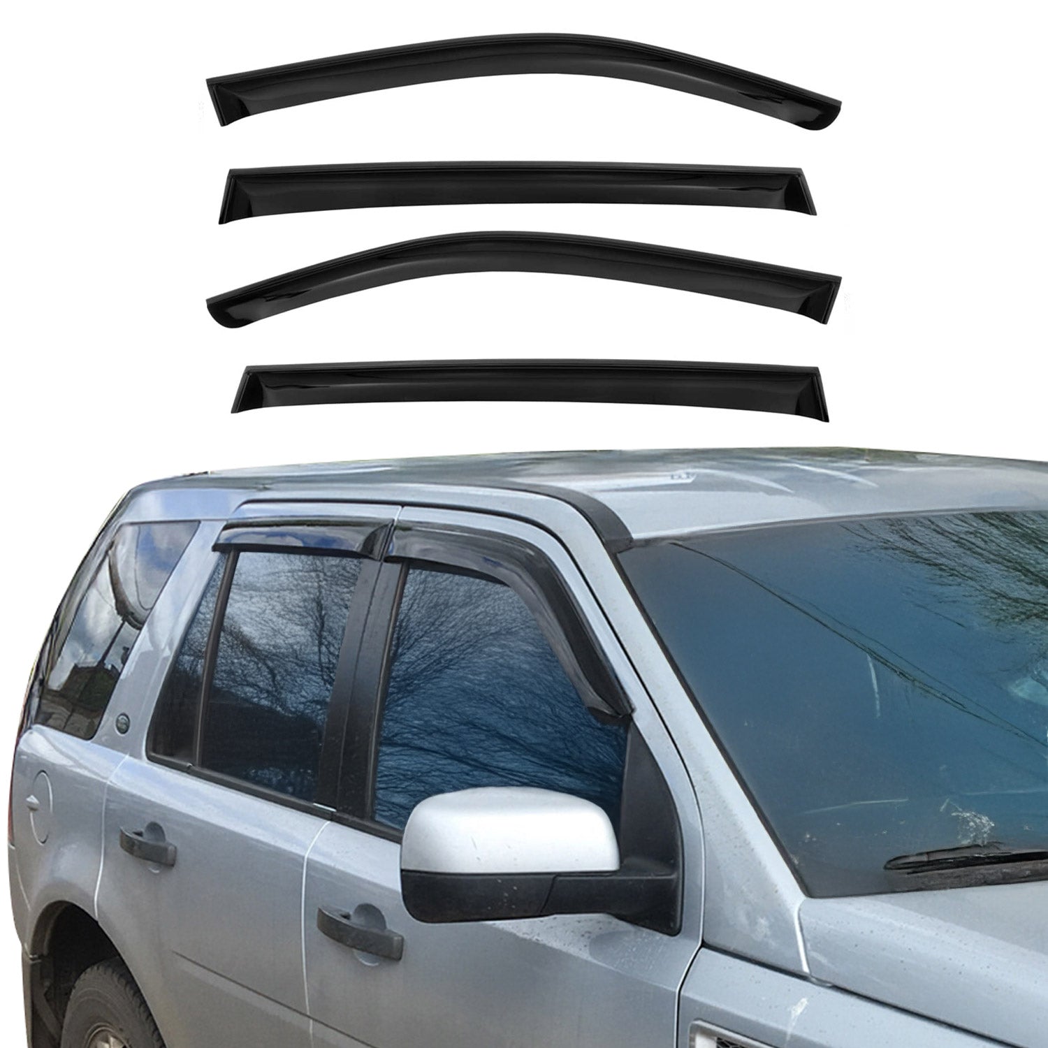 2011-2018 Nissan Juke Window Visor Vent Rain Deflector 4Pcs Smoke