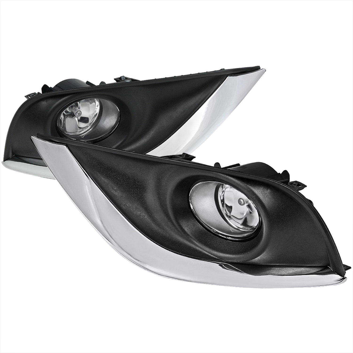 2015-2017 Nissan Versa Sedan H11 Fog Lights Kit Chrome Housing/Clear Lens