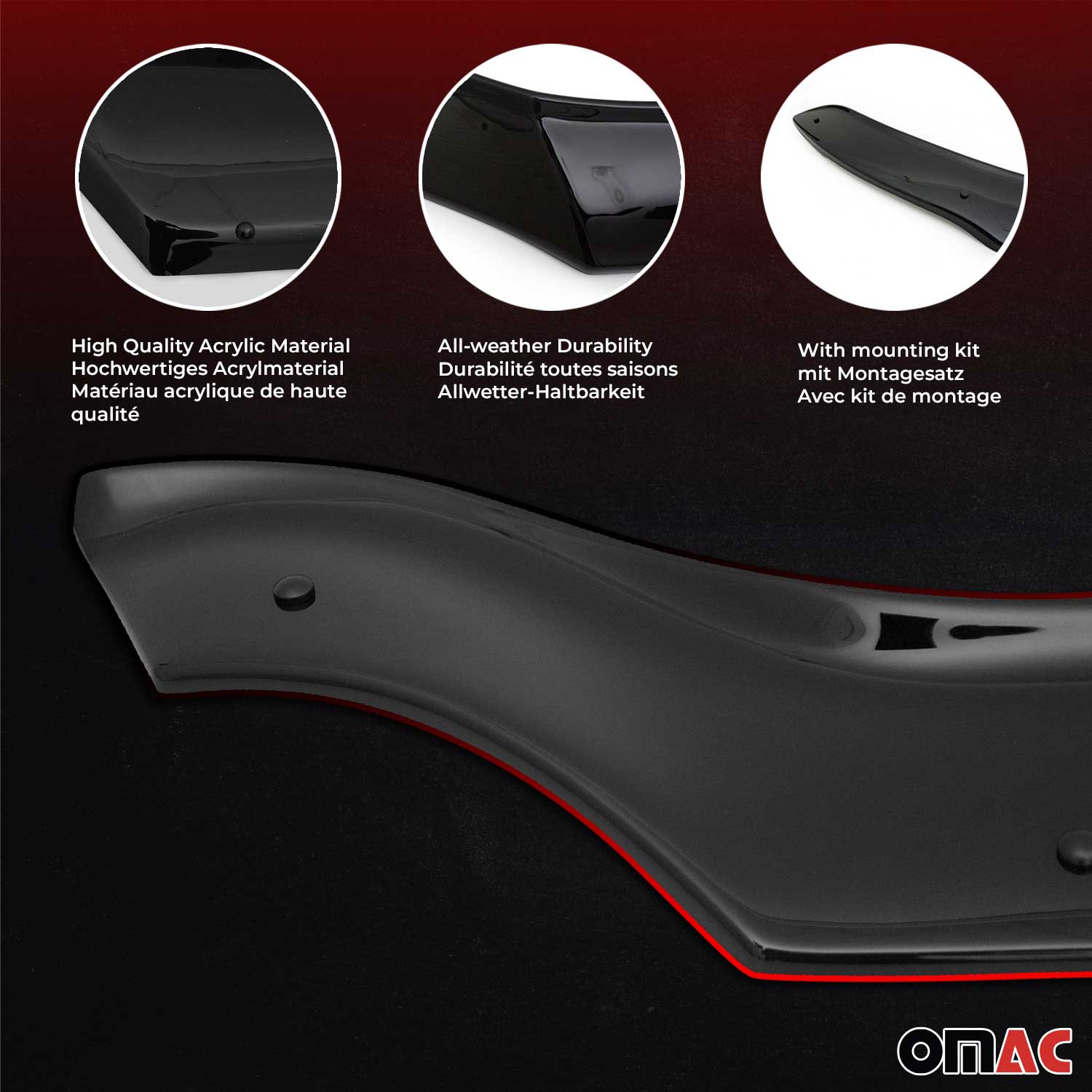 2004-2010 BMW 5 Series E60 E61 Sedan Touring Front Bug Shield Hood Deflector 1 Pc Smoke