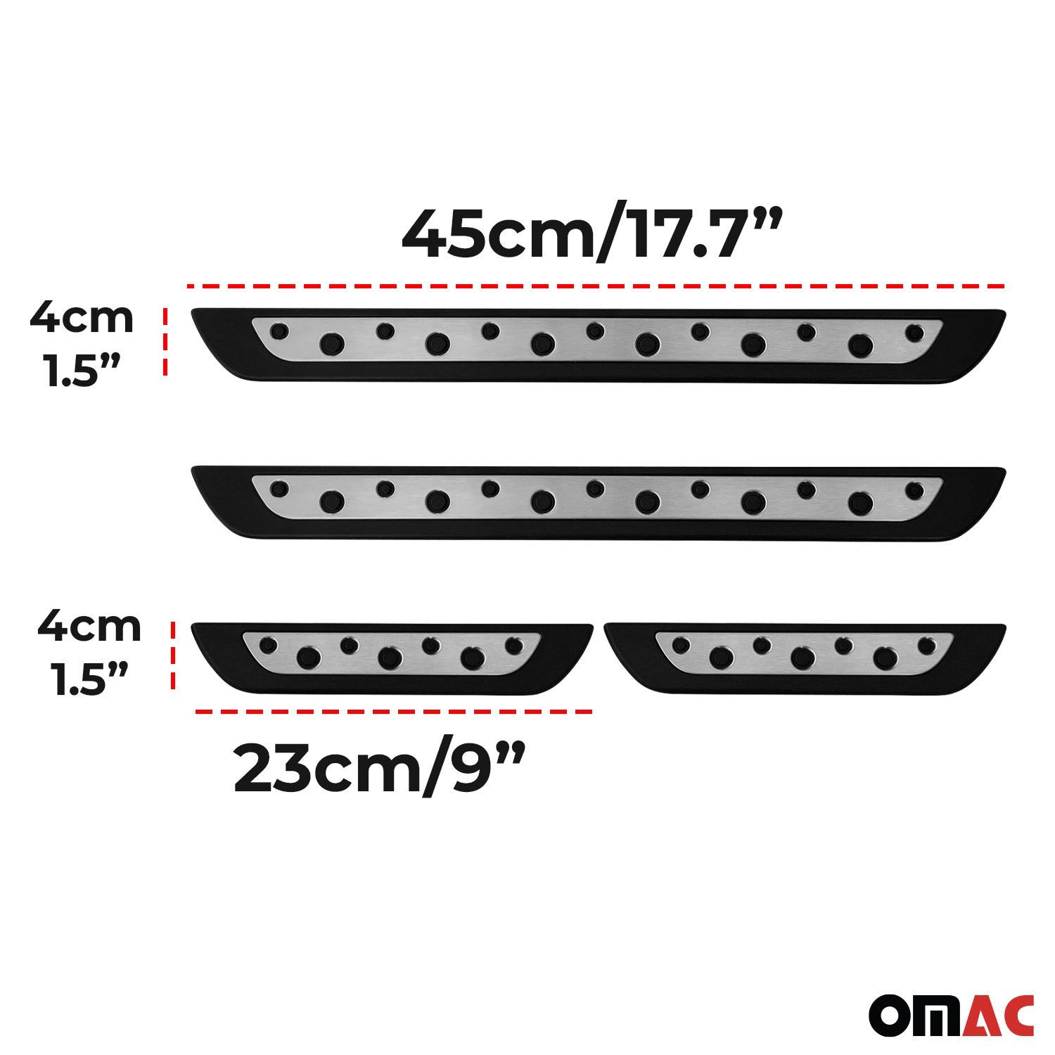 Land Rover Range Rover Door Sill Scuff Plate Scratch Protector Stainless Steel Silver 4 Pcs