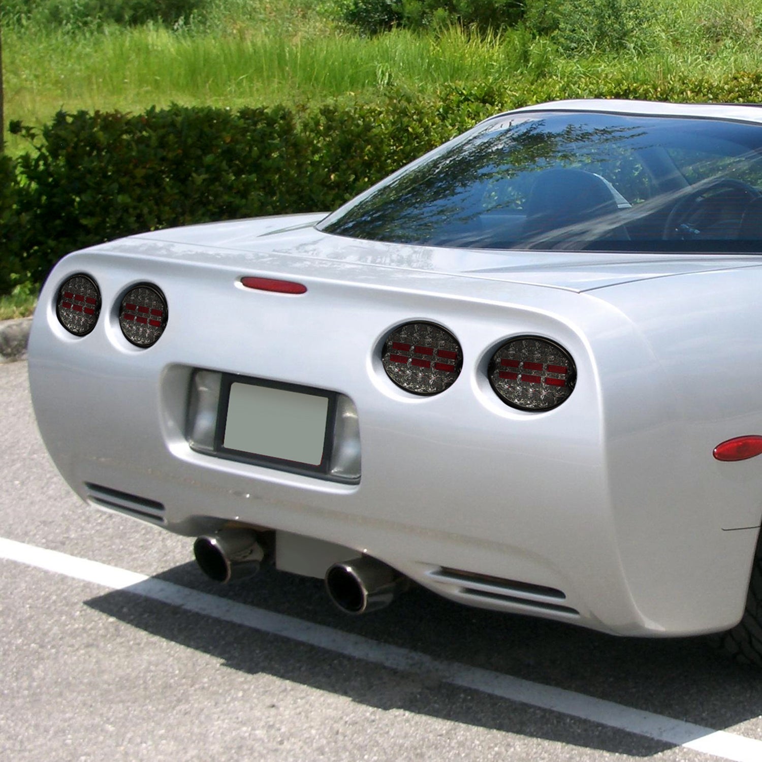 1997-2004 Chevy Corvette C5 4PC LED Tail Lights Chrome Housing/Smoke Lens