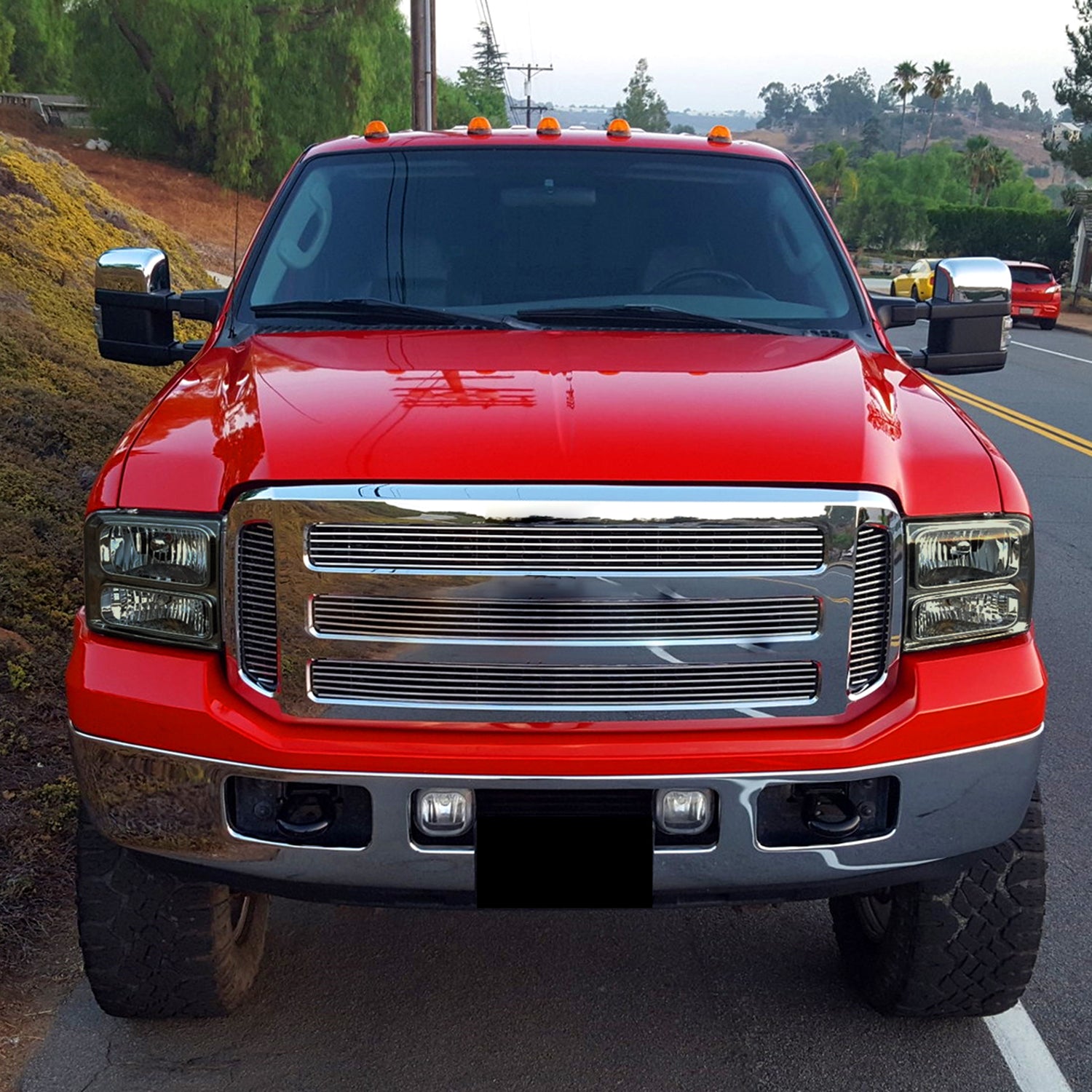 2005-2007 Ford F-250/350/450/550/Excursion Crystal Headlights Chrome/Somke