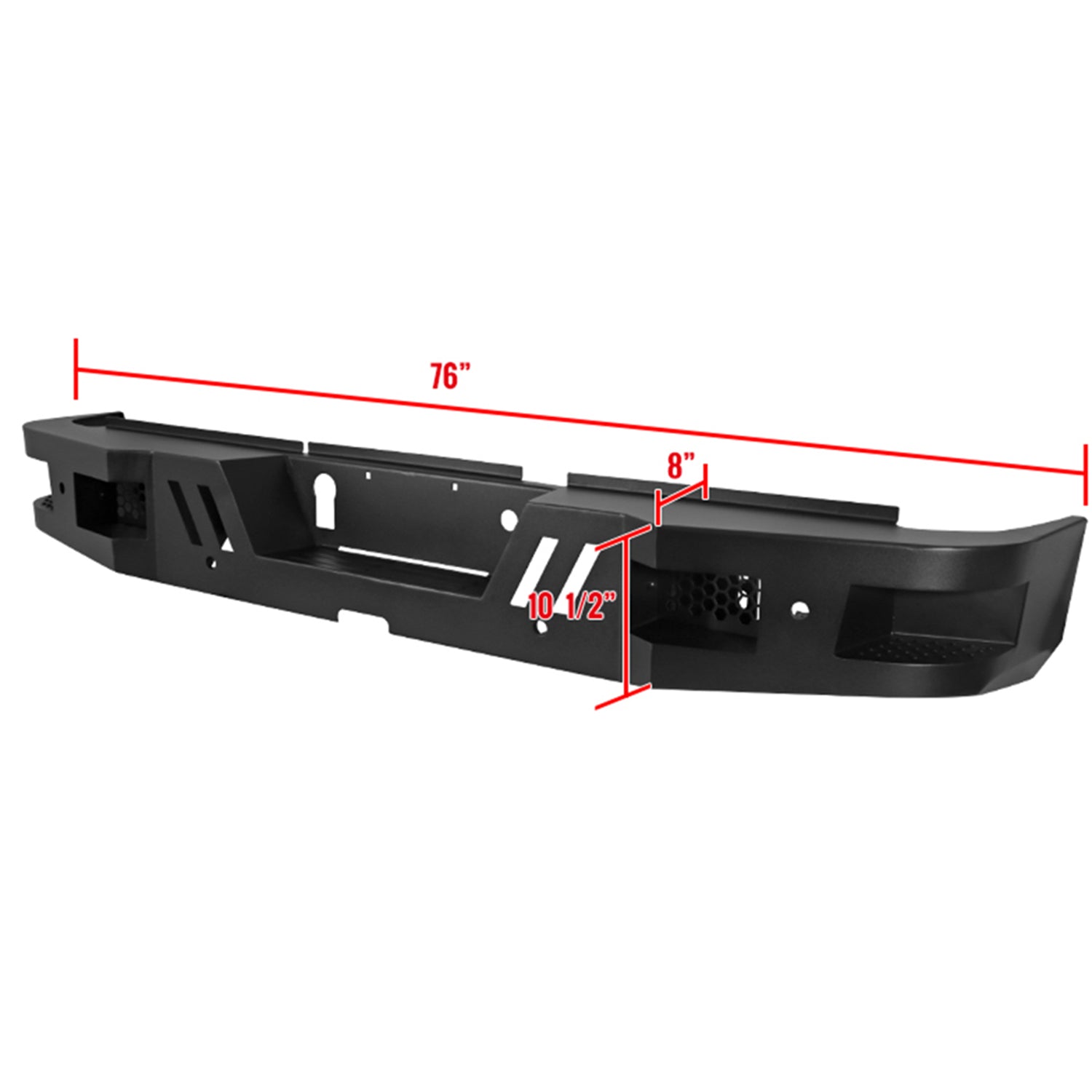 2010-2024 Dodge RAM 2500/3500 Black Heavy Duty Steel Rear Step Bumper