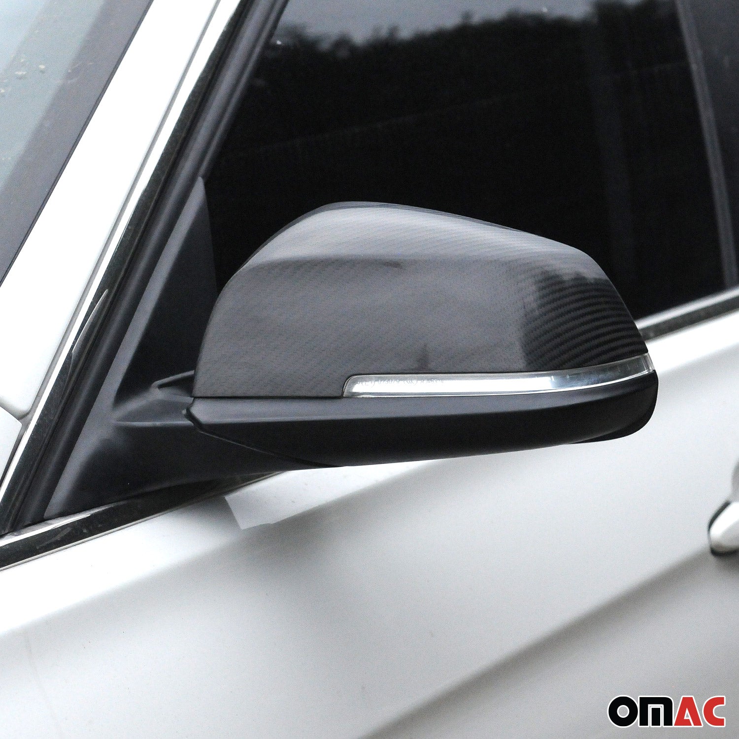 2013-2015 BMW X1 E84 Side Mirror Cover Caps Gloss Carbon