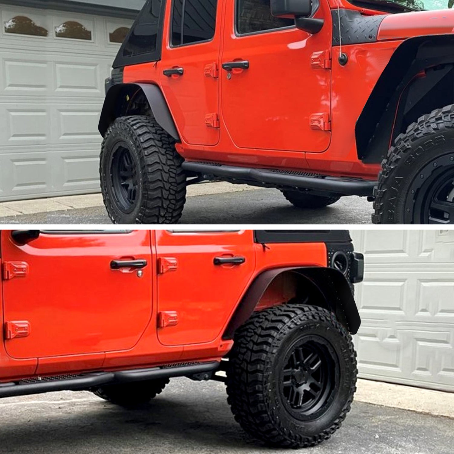 2020-2022 Jeep Gladiator JT Rear Flat Fender Flares Wheel Protector