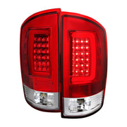 2002-2006 Dodge RAM 1500 2500 3500 LED Tail Lights Chrome Housing/Red Lens