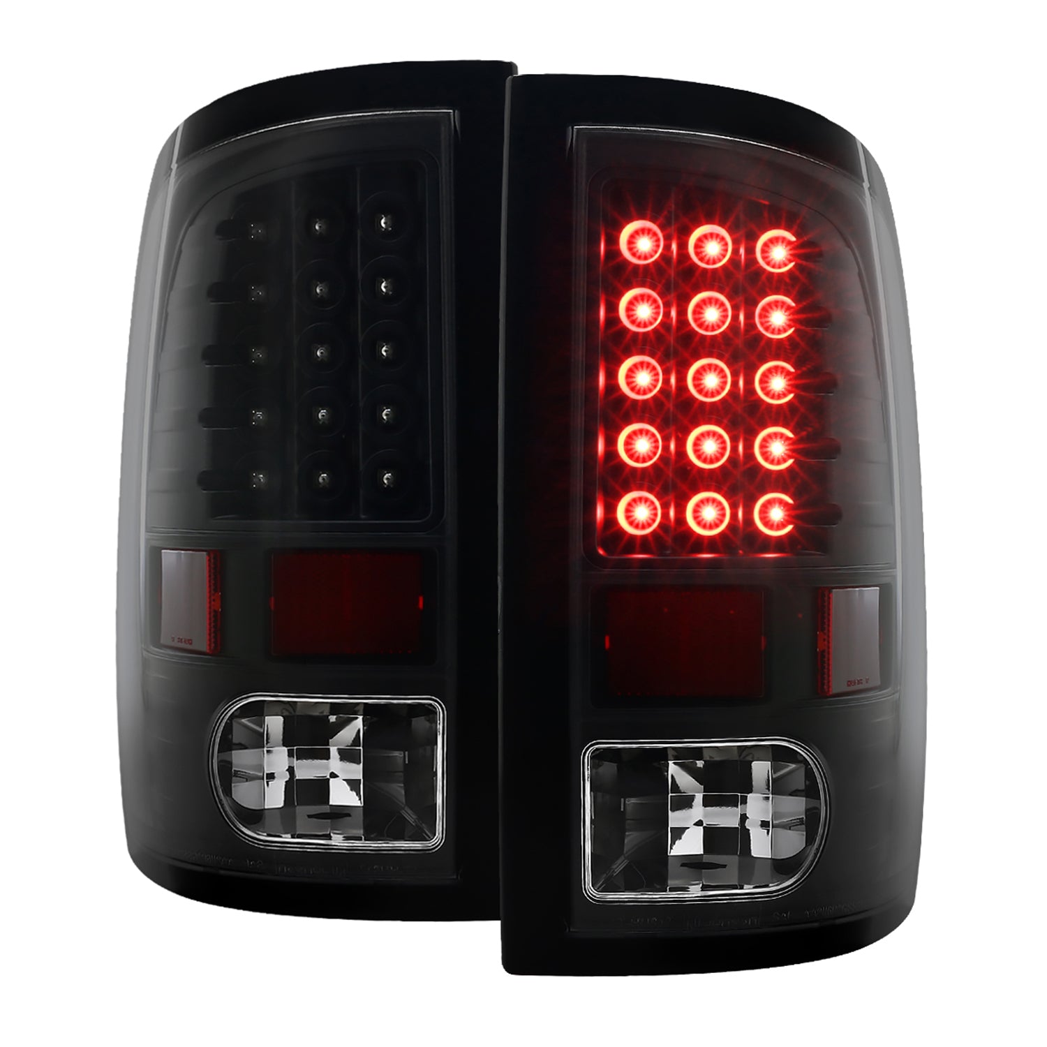 2009-2018 Dodge RAM 1500 2500 3500 LED Tail Lights - V2 Matt Black
