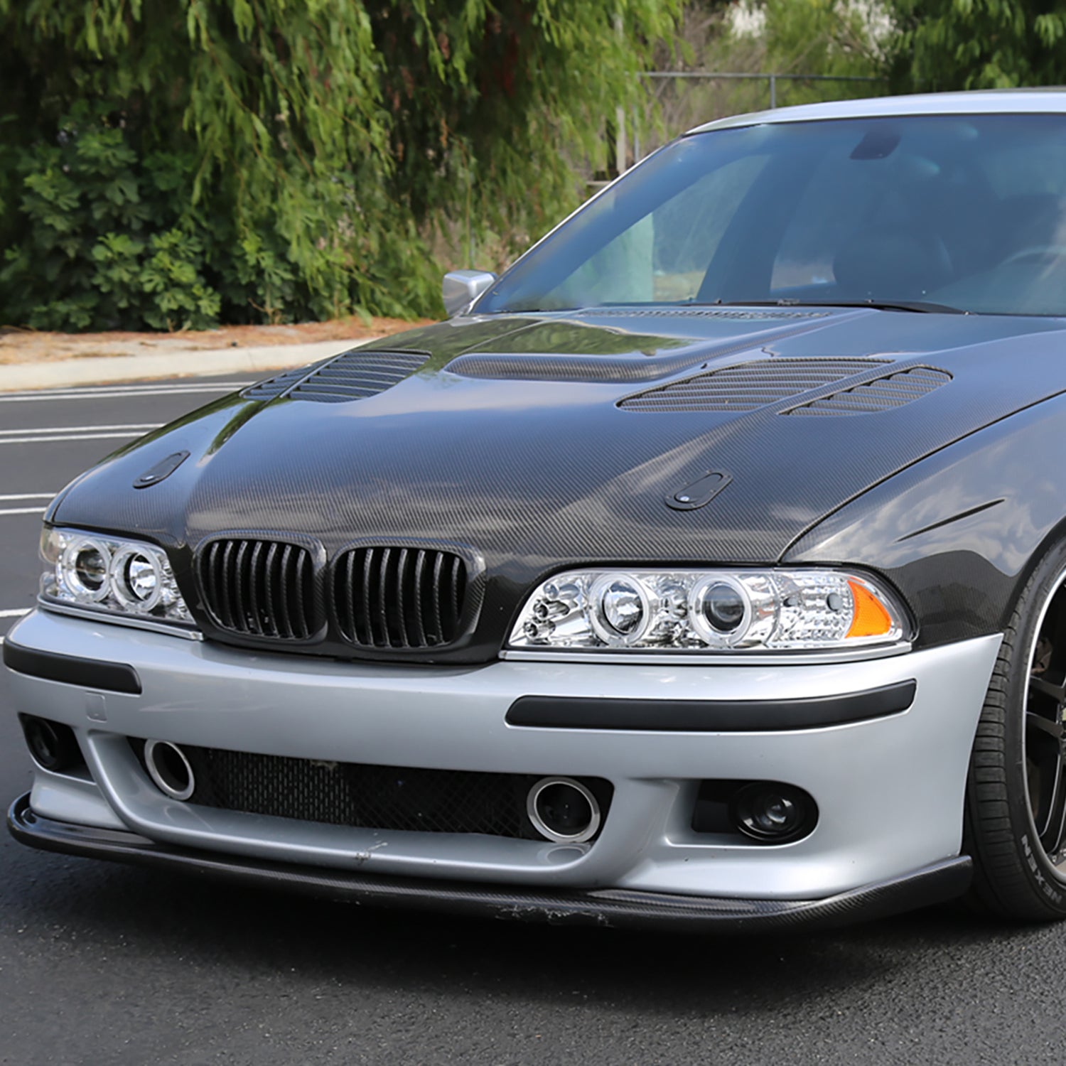1996-2003 BMW E39 5 Series Dual Halo Projector Headlights Chrome/Clear Lens