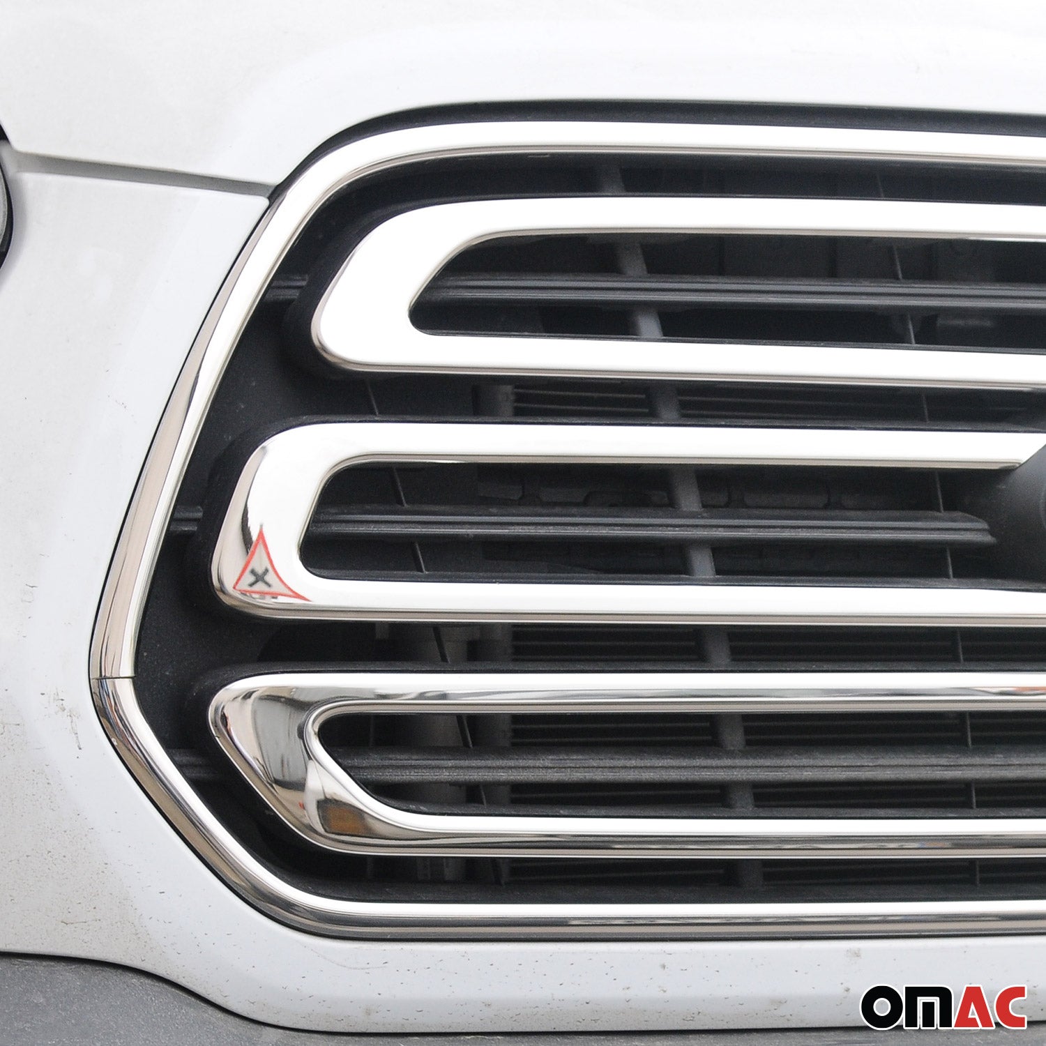Ford Transit 150 250 350 2015-2019 Pre Facelift Front Bumper Grill Trim Molding Stainless Steel Silver 5Pcs