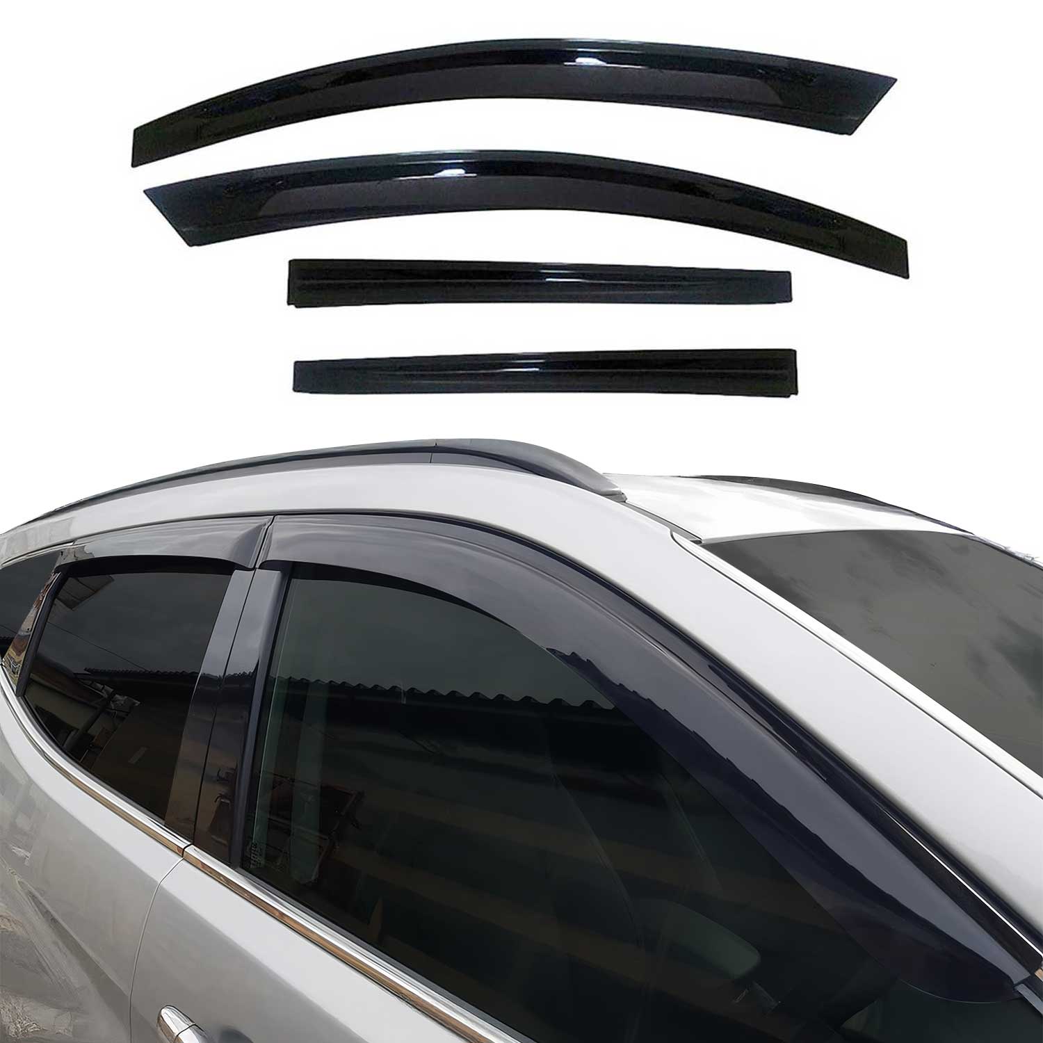 2017-2022 Kia Sportage Window Visor Vent Rain Deflector 4Pcs Smoke