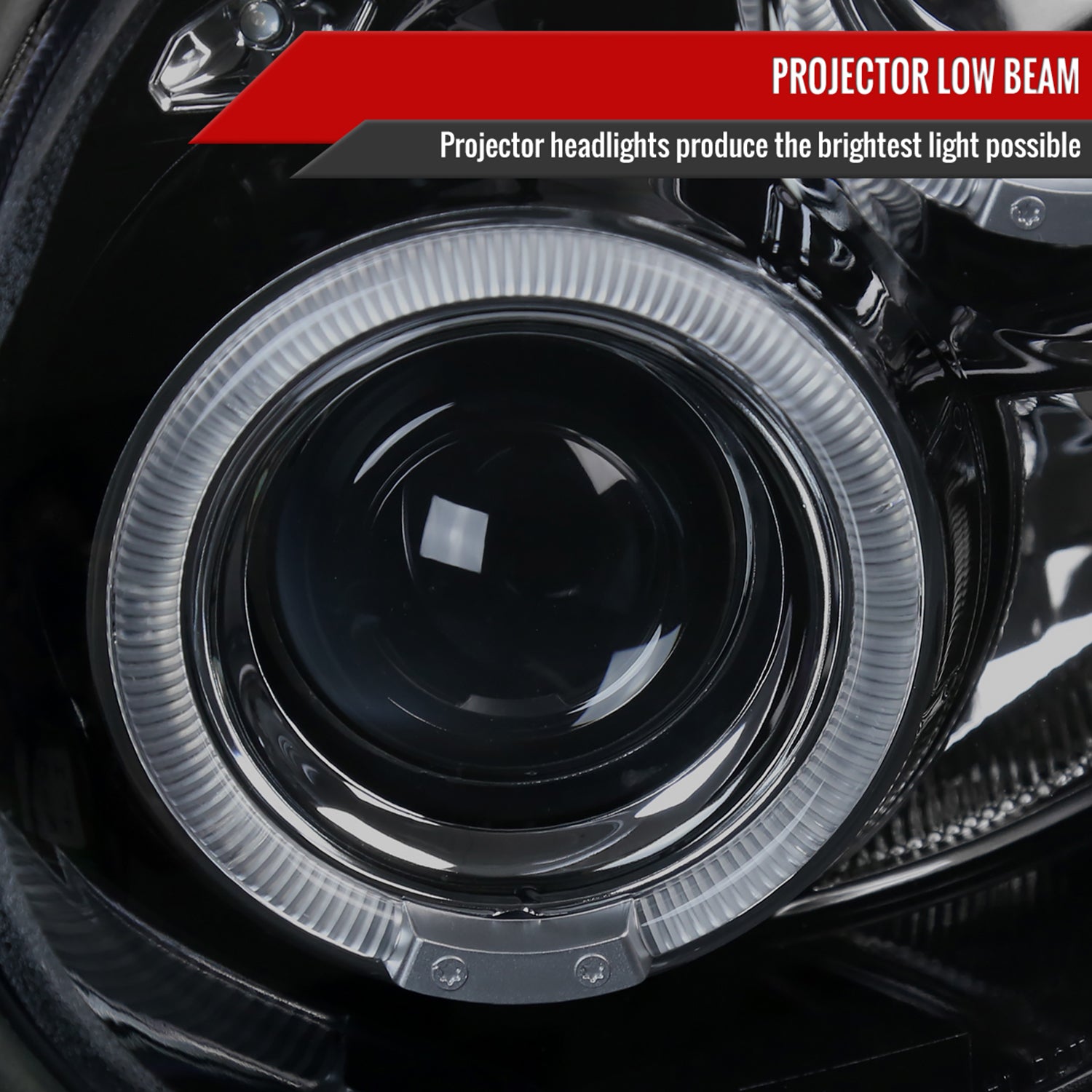 2002-2003 Subaru Impreza Dual Halo Bug Eye Projector Headlights Black/Smoke