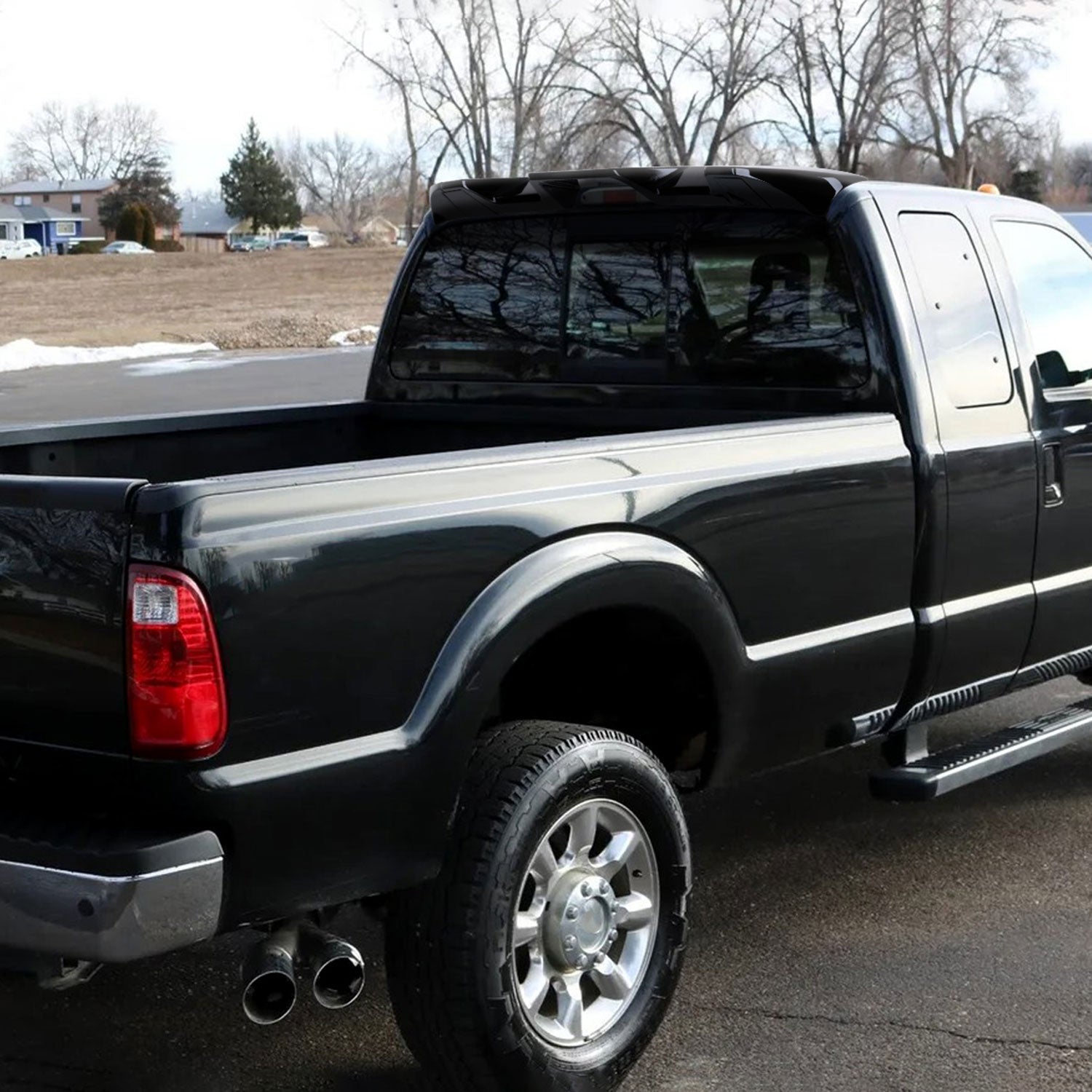 2011-2016 Ford F-250/F-350/F-450 Rear Roof Glossy Black Truck Spoiler Wing Kit
