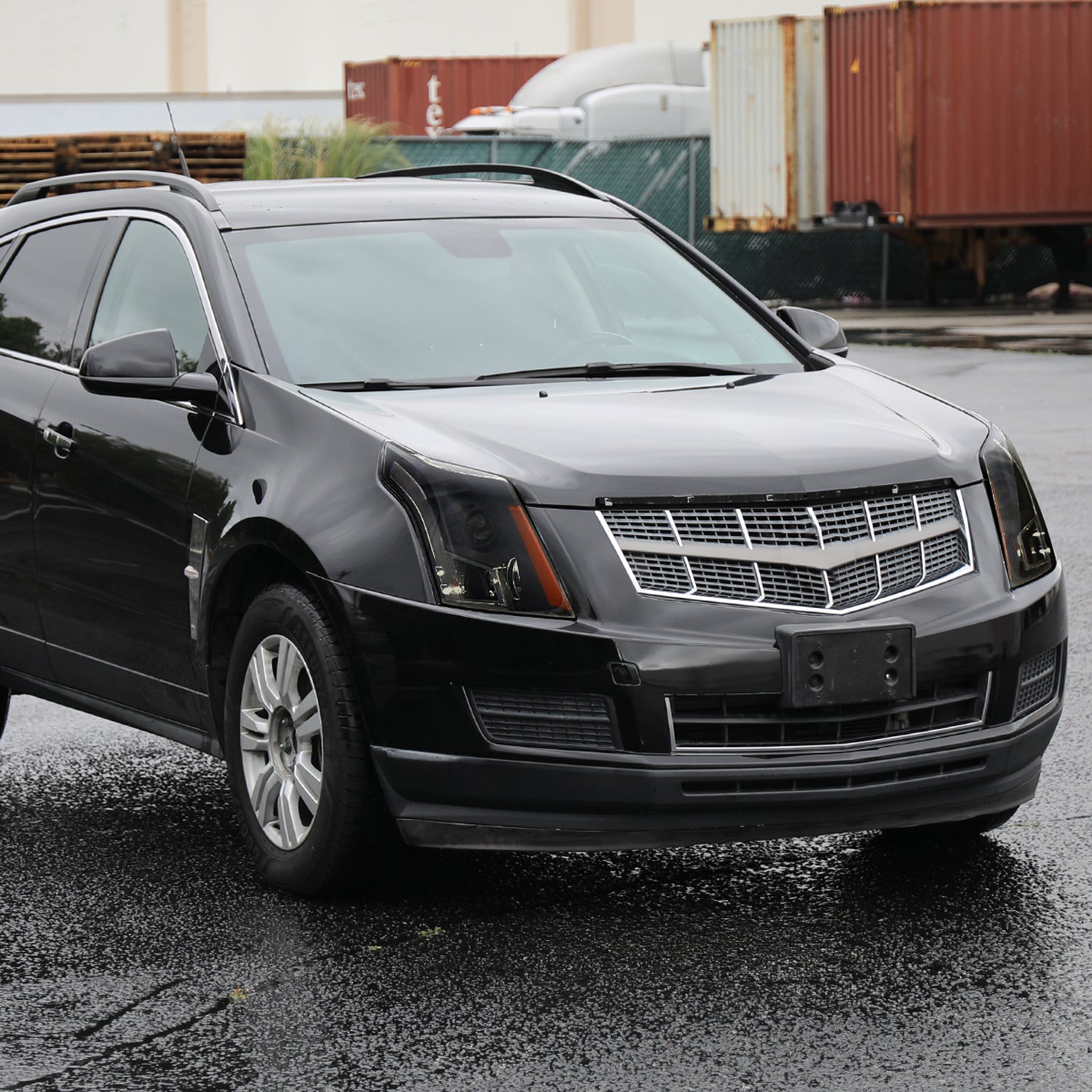 2010-2016 Cadillac SRX Projector Headlights Matte Black Housing/Smoke Lens
