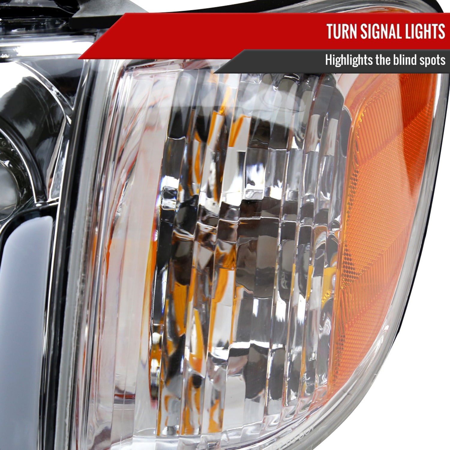 2005-2006 Toyota Tundra/05-2007 Sequoia Headlights Corner Lamps Amber & Chrome