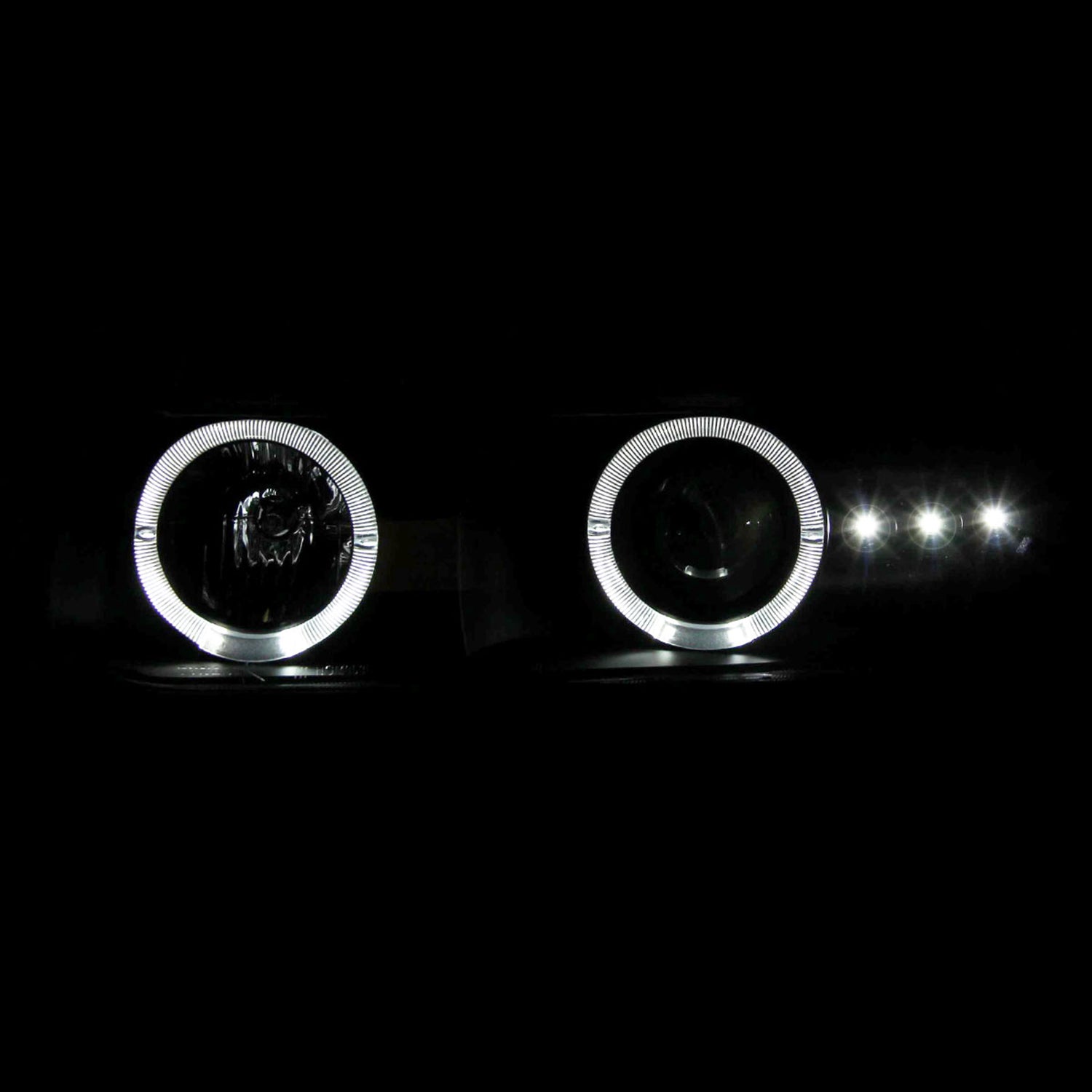 1999-2002 Chevy Silverado/ Tahoe Suburban Headlights Bumper Lights Matte Black