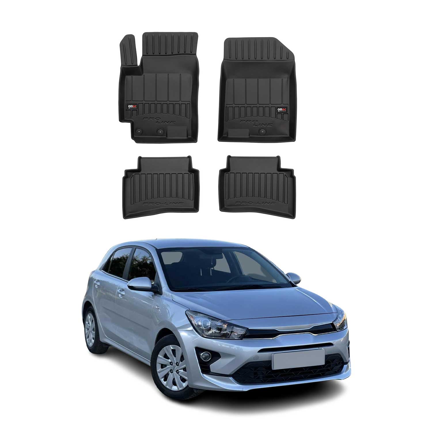 2018-2024 Kia Rio Hatchback Premium Floor Mats Liners Full Set All Weather Heavy Duty