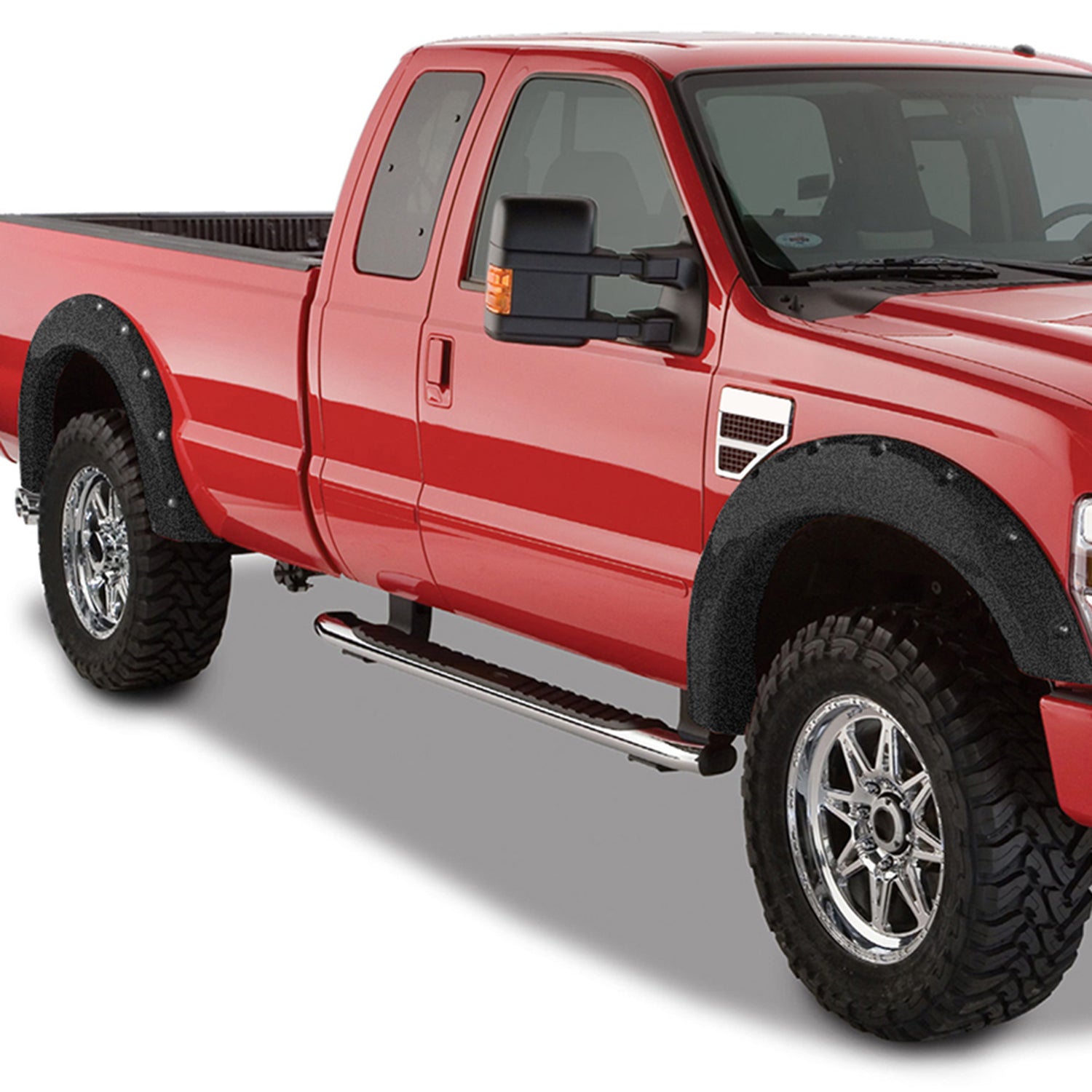 2011-2016 Ford F-250 / F-350 SuperDuty Short Bed Only Textured Rivet Style Fender Flares 1 set of 4 pieces