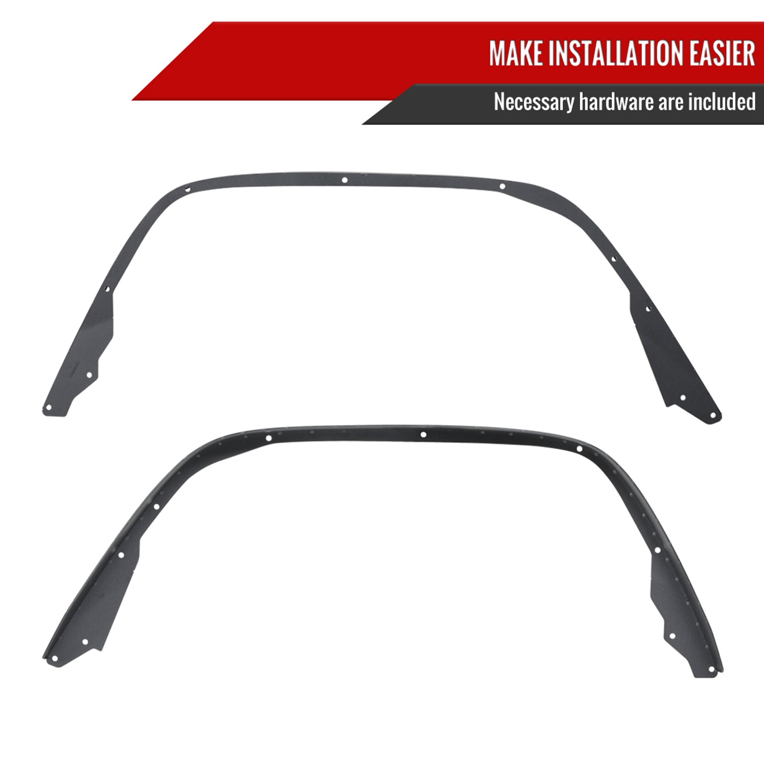2020-2022 Jeep Gladiator JT Rear Flat Fender Flares Wheel Protector