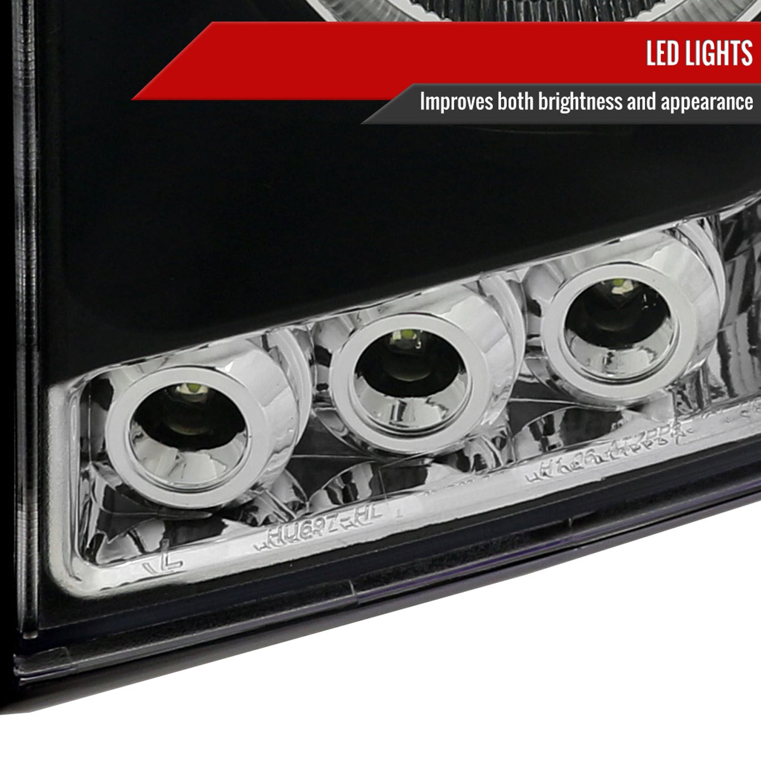2006-2008 Dodge RAM 1500/ 06-2009 RAM 2500 3500 Dual Halo Headlights Black