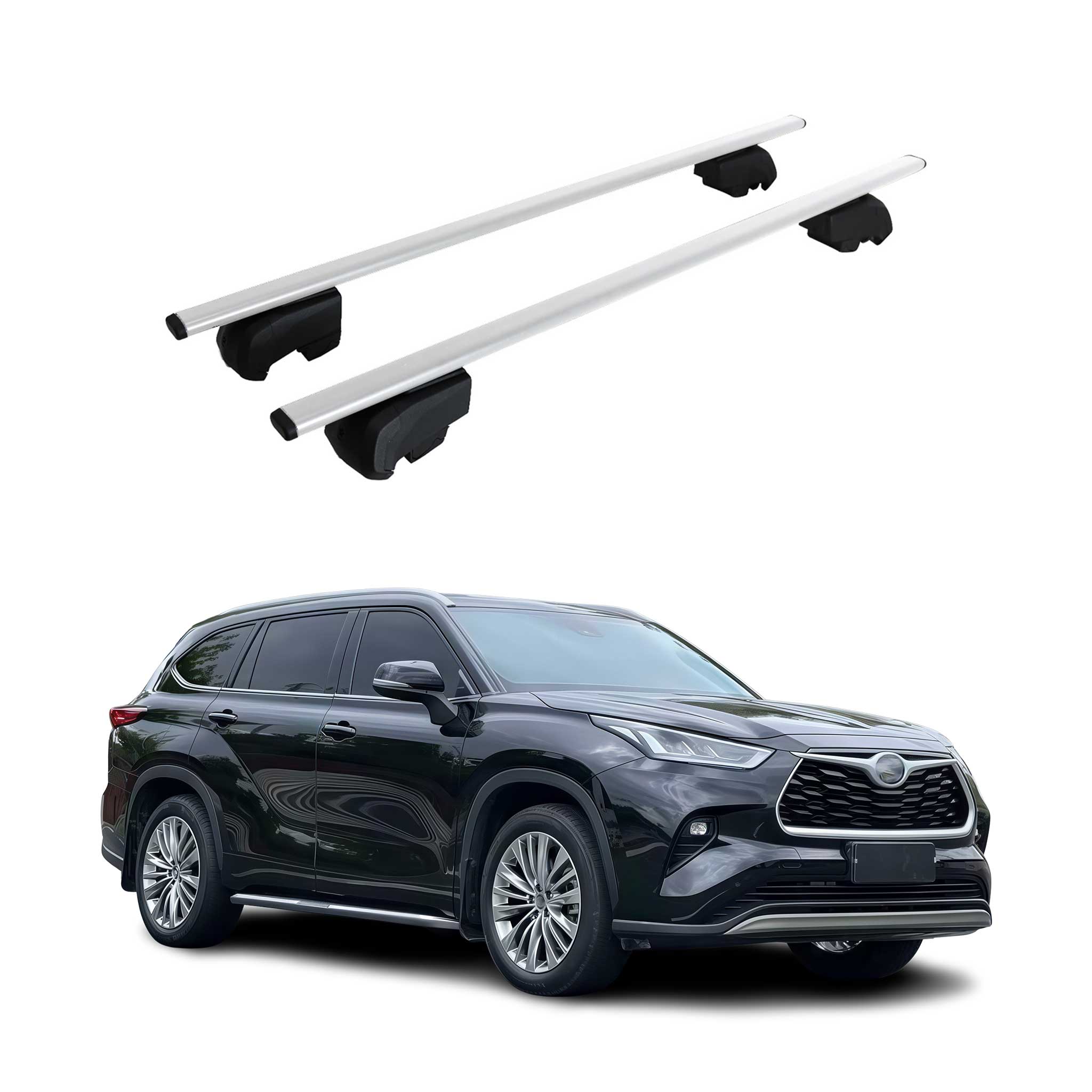 2020-2026 Toyota Highlander Roof Rack Cross Bars Silver