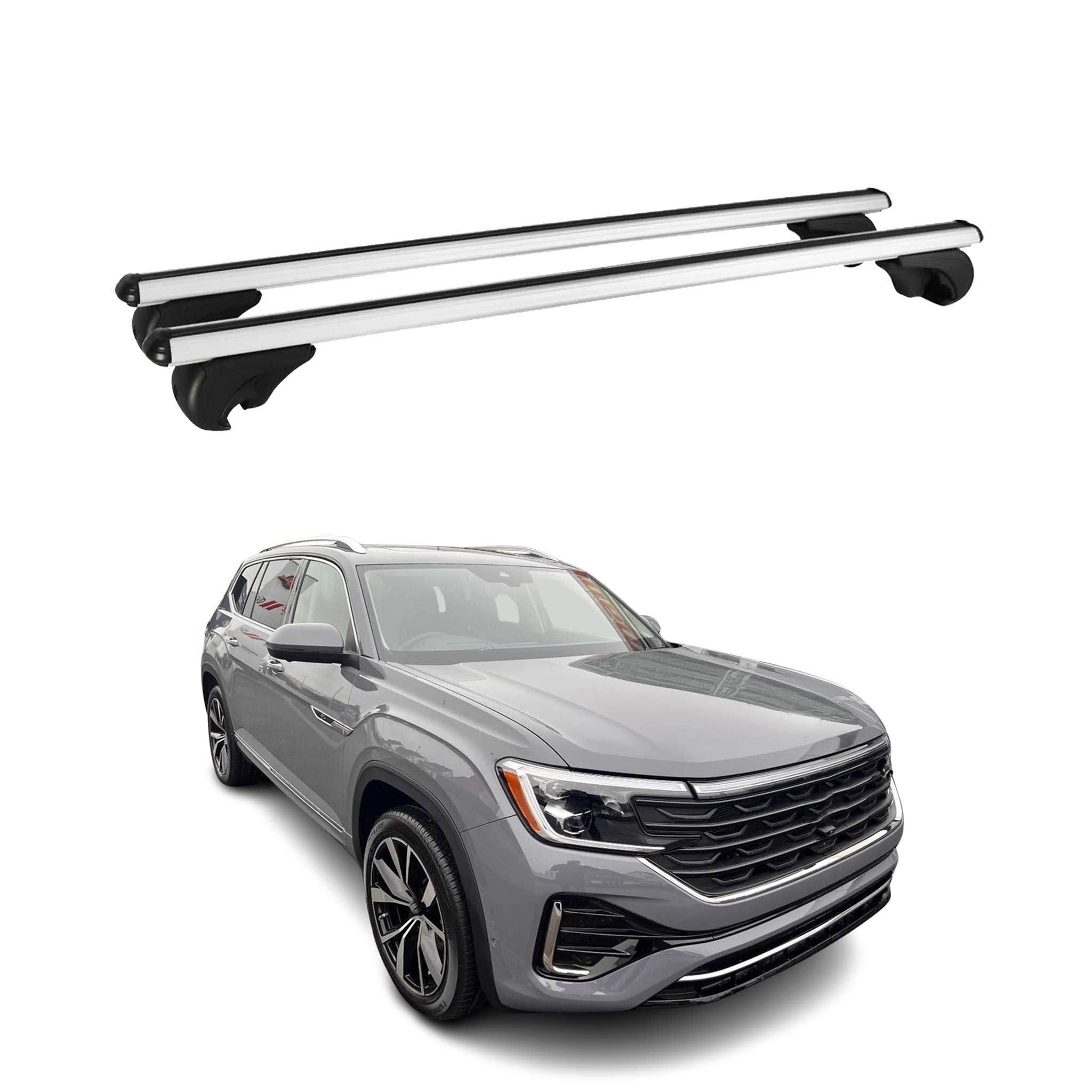 2027 Volkswagen Atlas Roof Rack Cross Bars Luggage Carrier Alu Silver 2Pcs