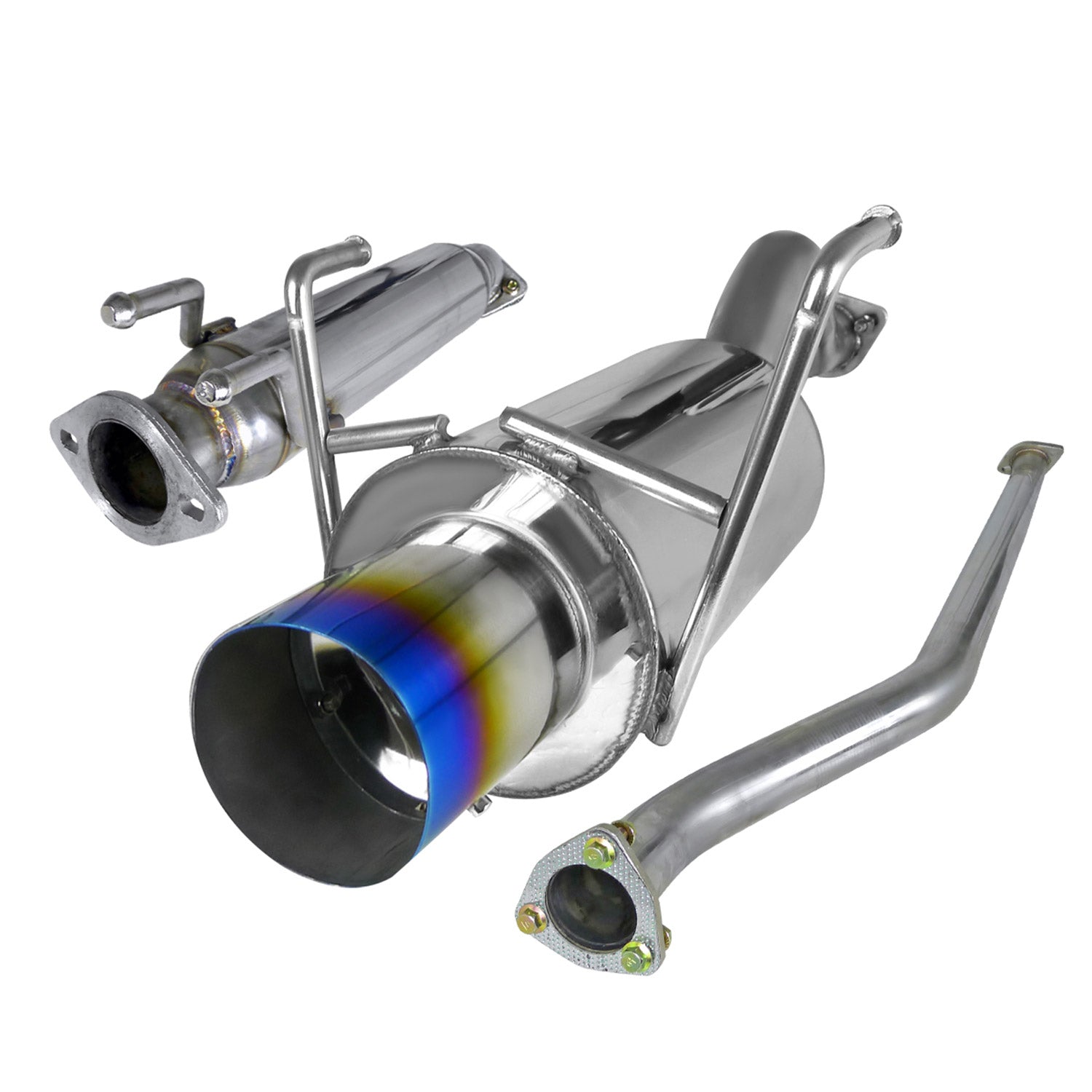 2002-2005 Honda Civic Si Hatchback T-304 Steel N1 Catback Exhaust Burnt Tip