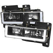 1988-1998 Chevy C/K C10/Tahoe/Sierra/Yukon/Suburban LED Headlights Matte Black