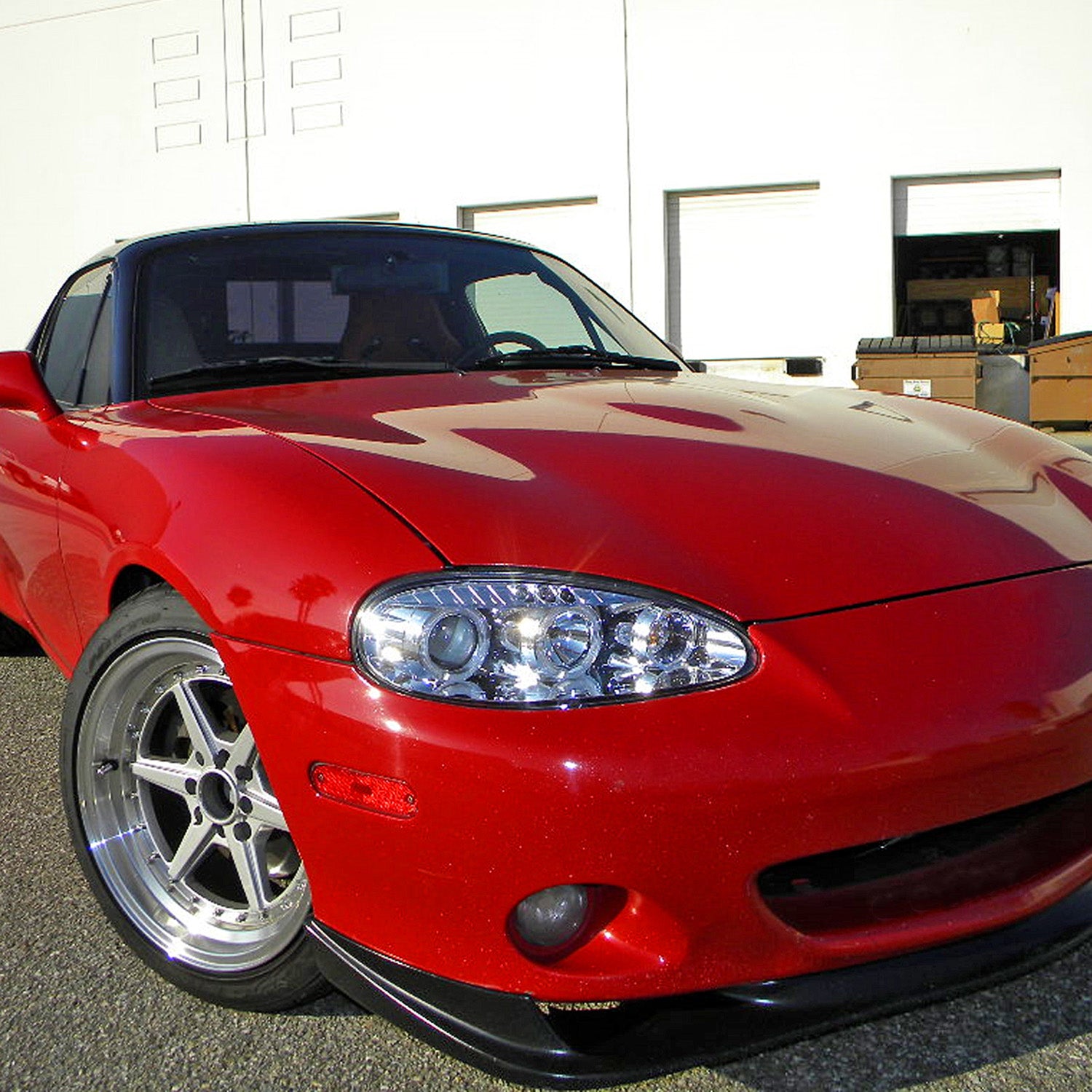 2001-2005 Mazda Miata MX-5 Dual Halo Projector Headlights Chrome/Clear Lens