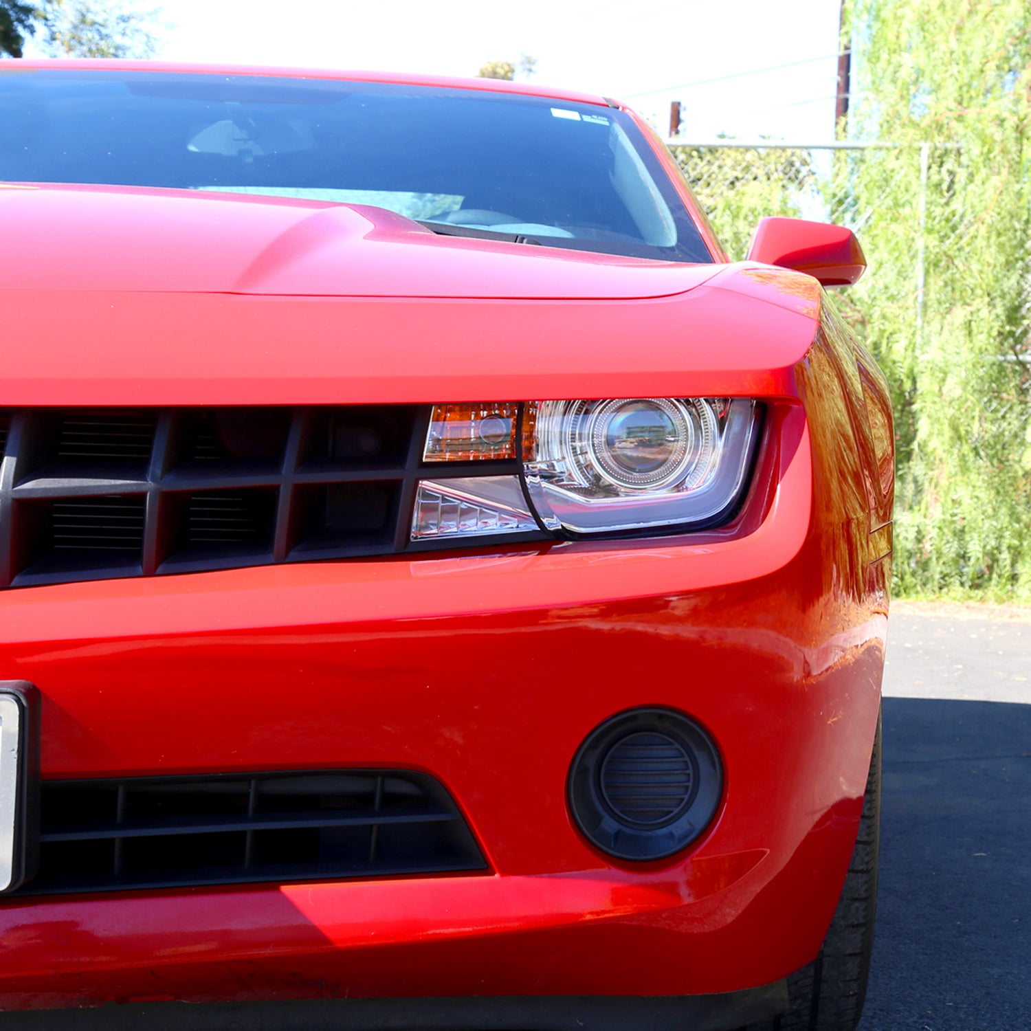 2010-2013 Chevy Camaro LED Bar Projector Headlights Chrome/Clear Lens