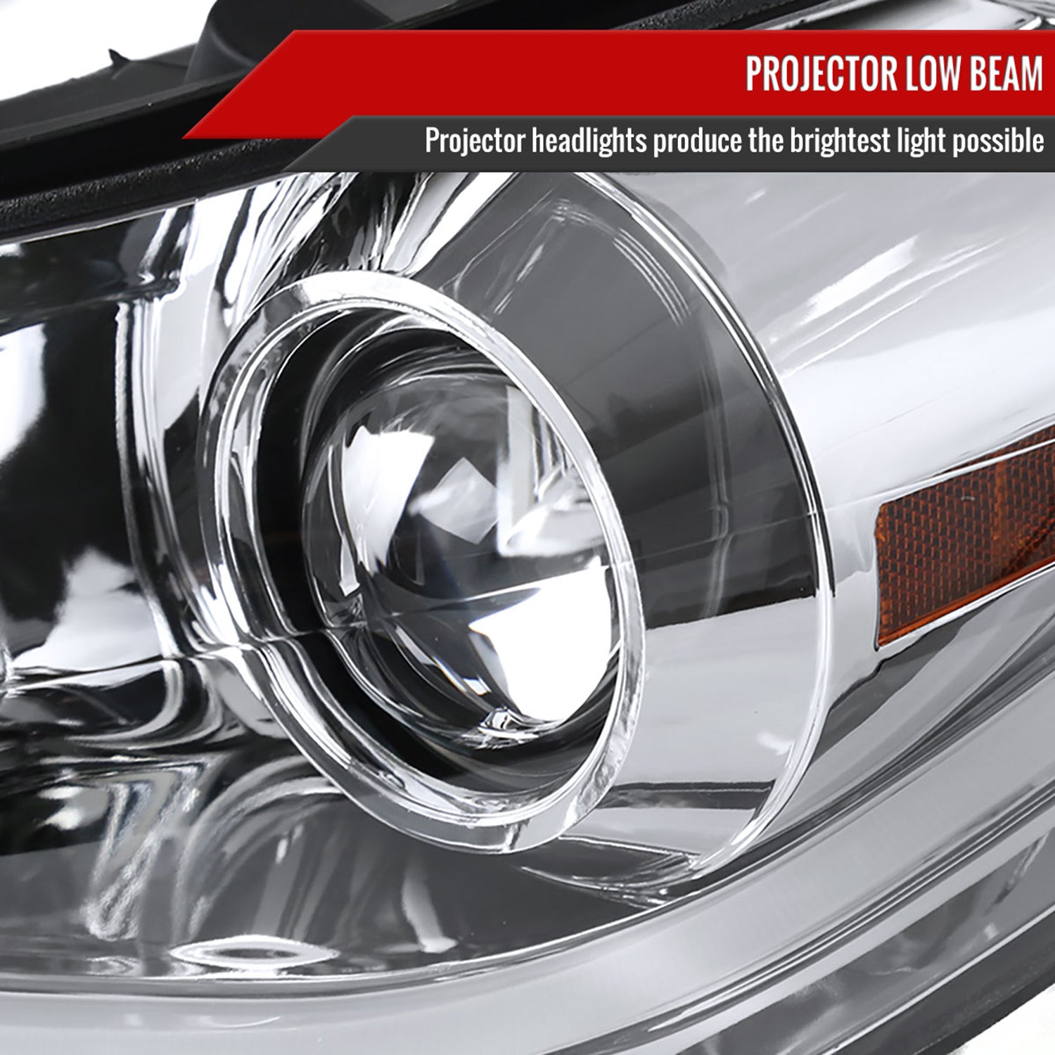 2011-2013 Hyundai Elantra LED Bar Projector Headlights Chrome/Clear Lens